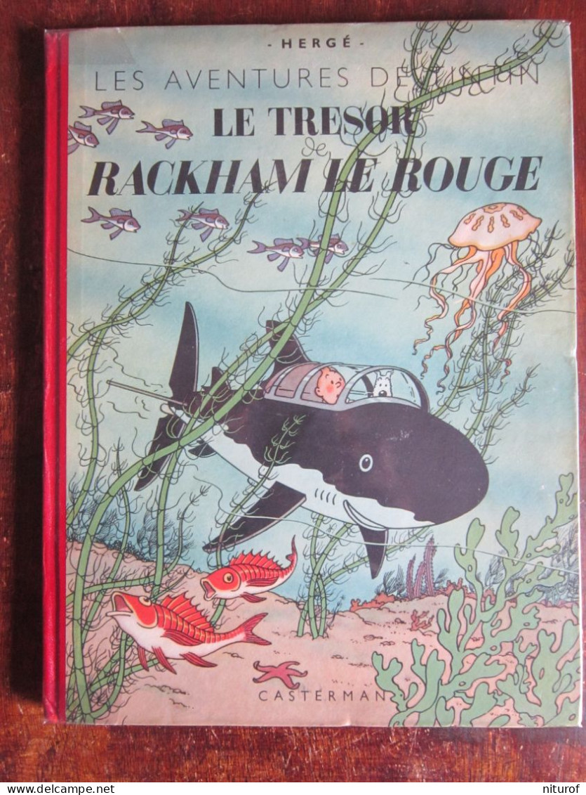 TINTIN : LE TRESOR DE RACHKAM LE ROUGE - B2 C. 1947 - Dos Rouge, Titre En Rouge - TBE ++ - Tintin