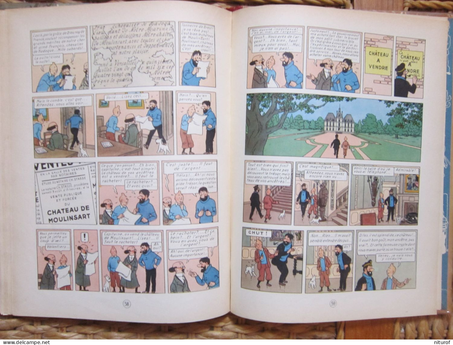 TINTIN : LE TRESOR DE RACHKAM LE ROUGE - B2 c. 1947 - dos rouge, titre en rouge - TBE ++