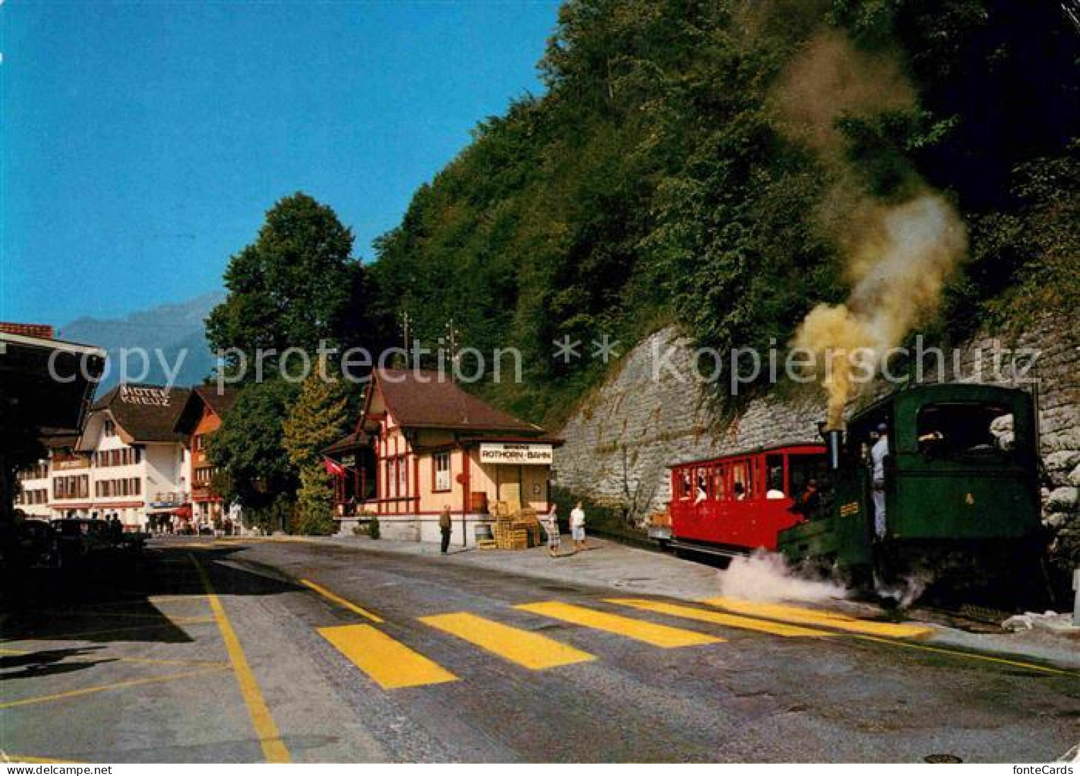 12781779 Brienz BE Abfahrt Der Rothornbahn Dampflokomotive Brienz - Altri & Non Classificati