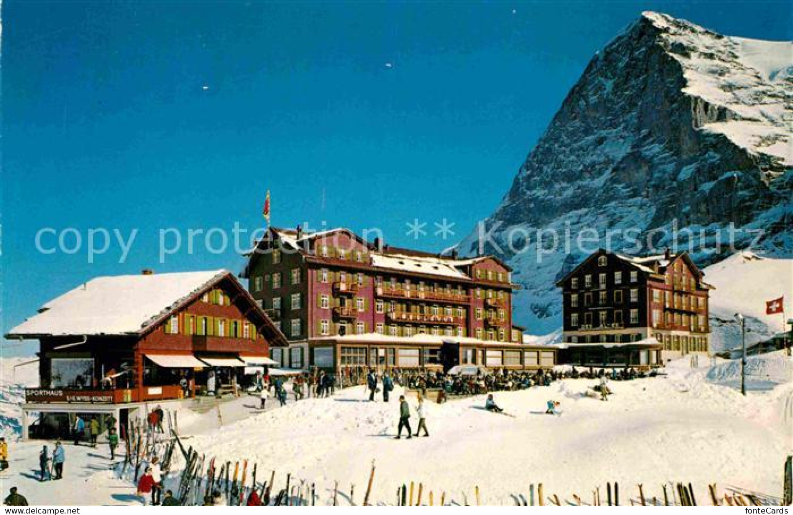 12780887 Kleine Scheidegg Interlaken Berghotels Mit Eiger Wintersportplatz Berne - Altri & Non Classificati