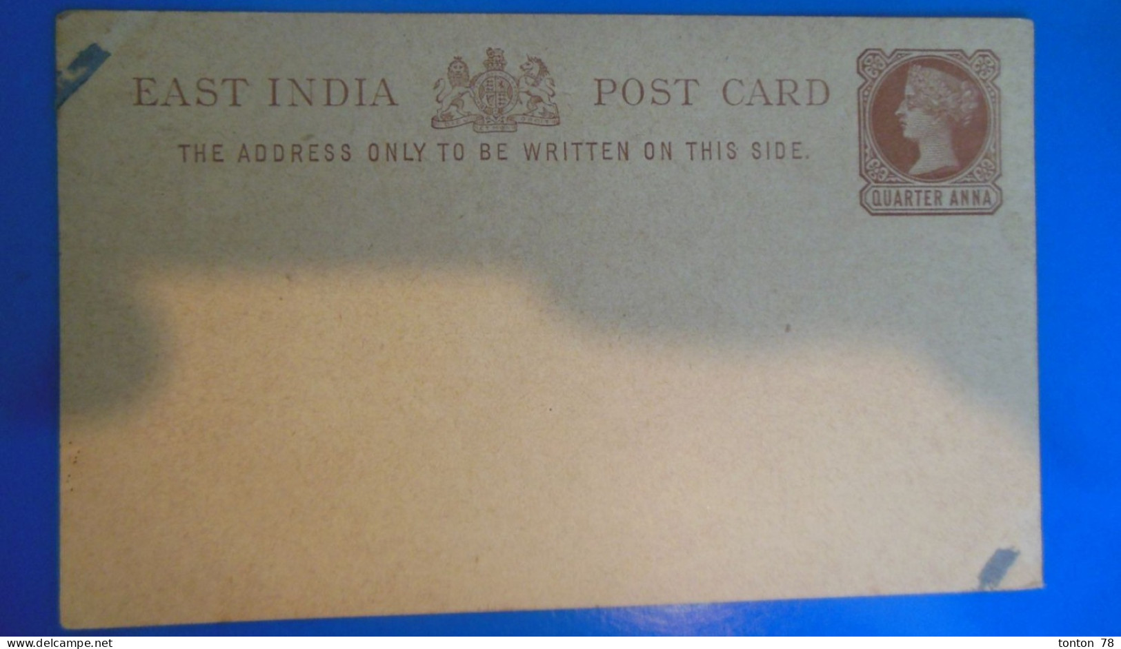 ENTIER POSTAL SUR CARTE    -   INDE - Altri & Non Classificati