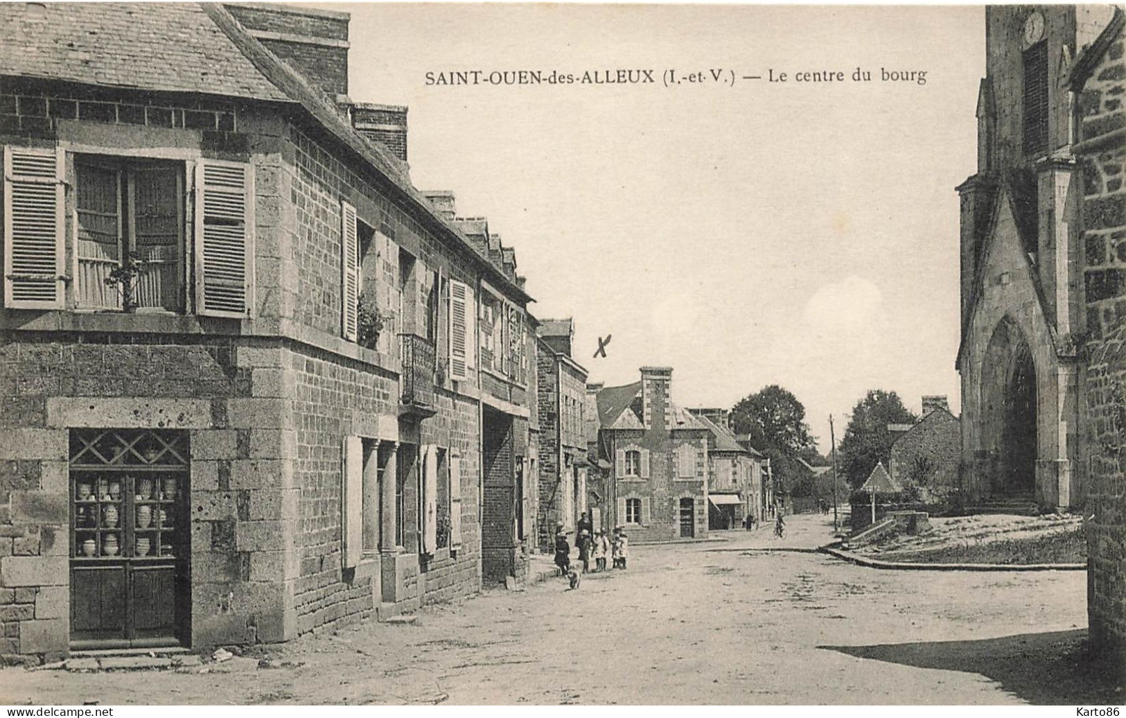 St Ouen Des Alleux * Le Centre Du Bourg Du Village * Villageois Enfants - Sonstige & Ohne Zuordnung