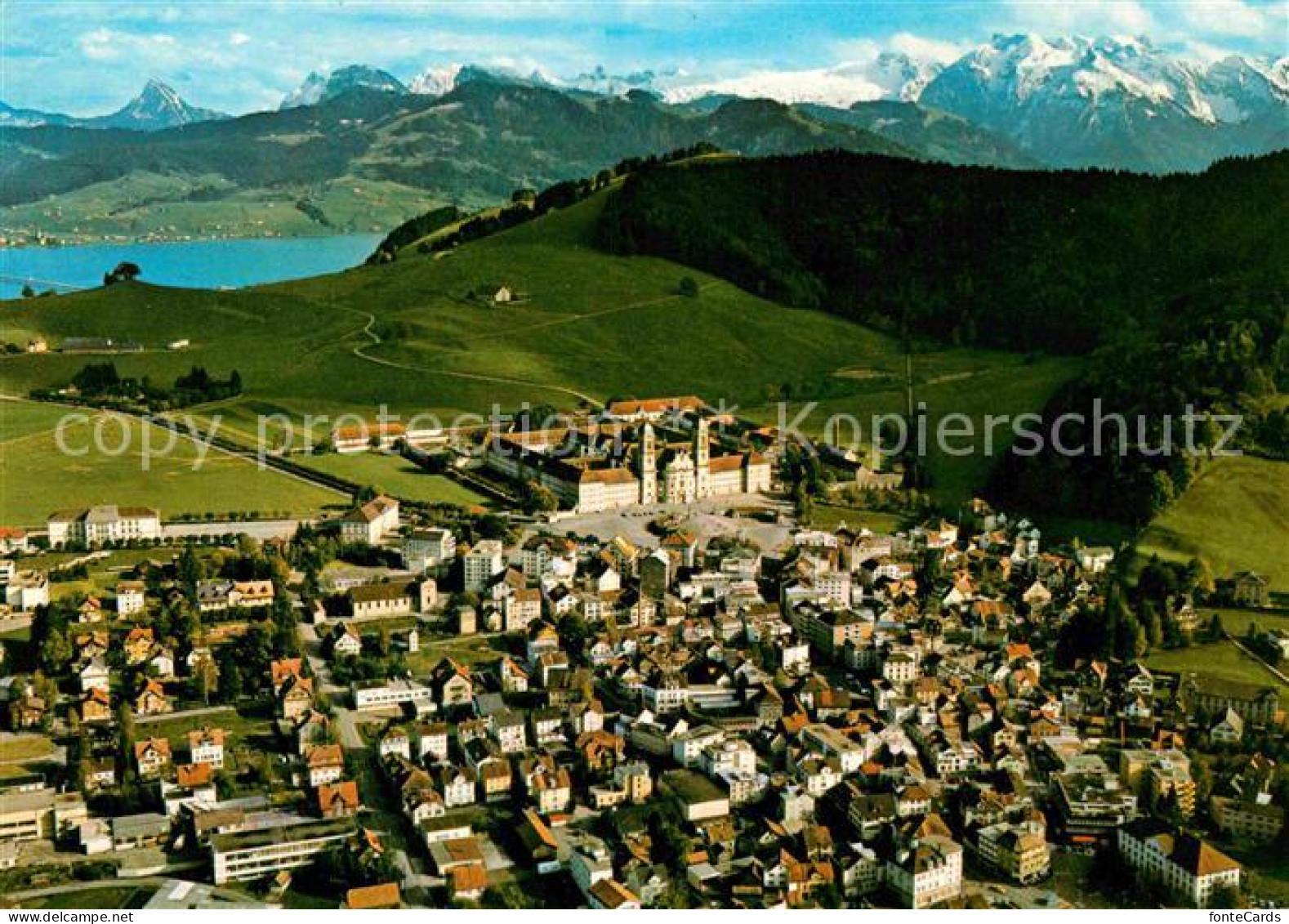12779647 Einsiedeln SZ Kloster Schwyzer Und Glarner Alpen Fliegeraufnahme Einsie - Other & Unclassified