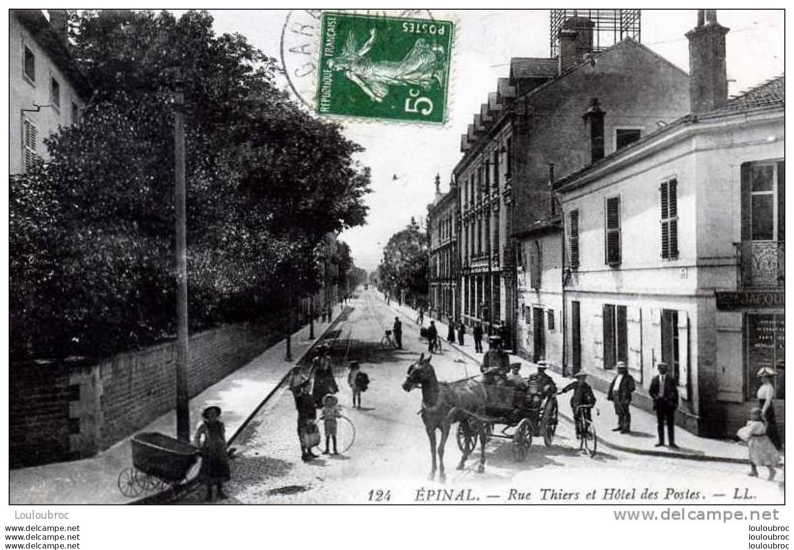 88 EPINAL RUE THIERS ET HOTEL DES POSTES LL N°124 - Epinal