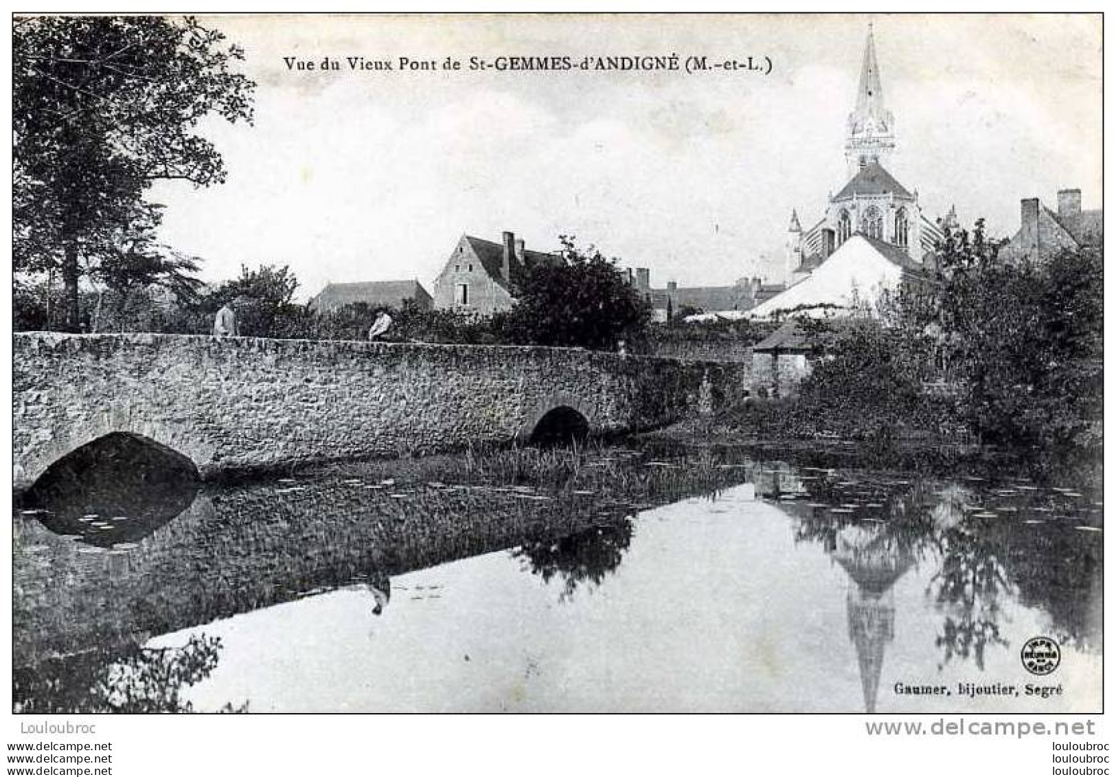 49 SAINT GEMMES D'ANDIGNE EDIT GAUMER VOYAGEE 1909 - Autres & Non Classés