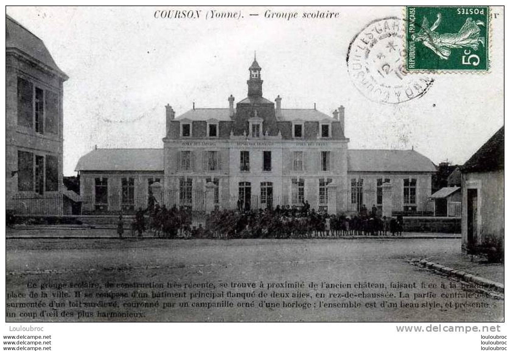 89 COURSON GROUPE SCOLAIRE  VOYAGEE 1910 - Autres & Non Classés
