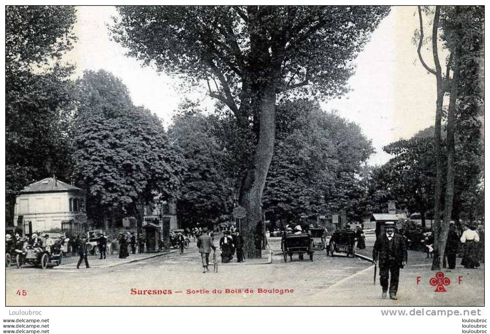 92 SURESNES SORTIE DU BOIS DE BOULOGNE VOYAGEE 1908 - Suresnes