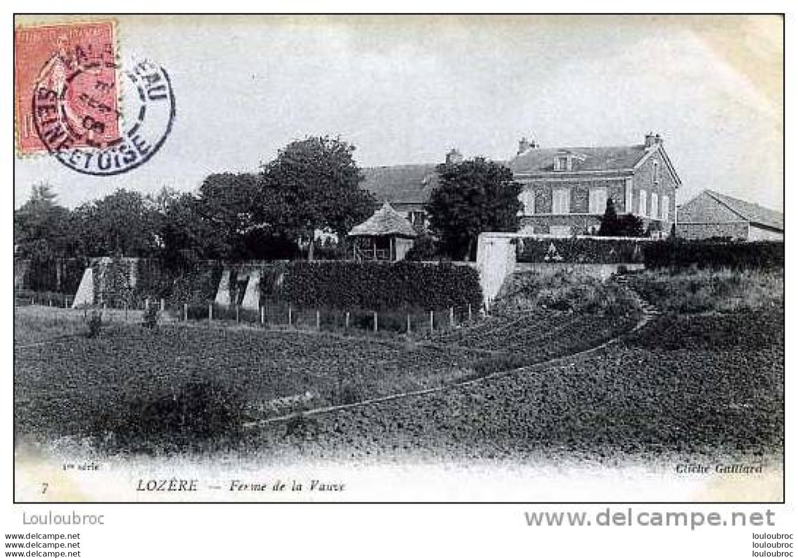 48 FERME DE LA VAUVE 1ER SERIE CLICHE GAILLARD VOYAGEE 1906 - Andere & Zonder Classificatie