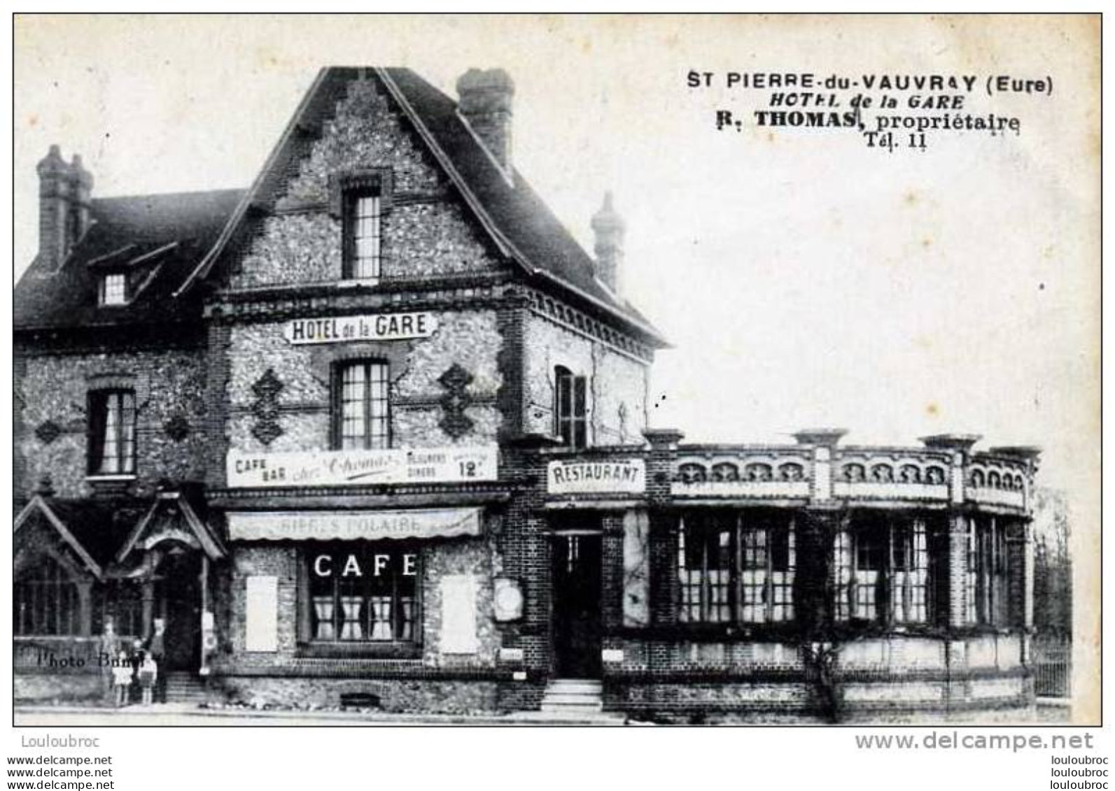 27 SAINT PIERRE DU VAUVRAY HOTEL DE LA GARE THOMAS - Autres & Non Classés