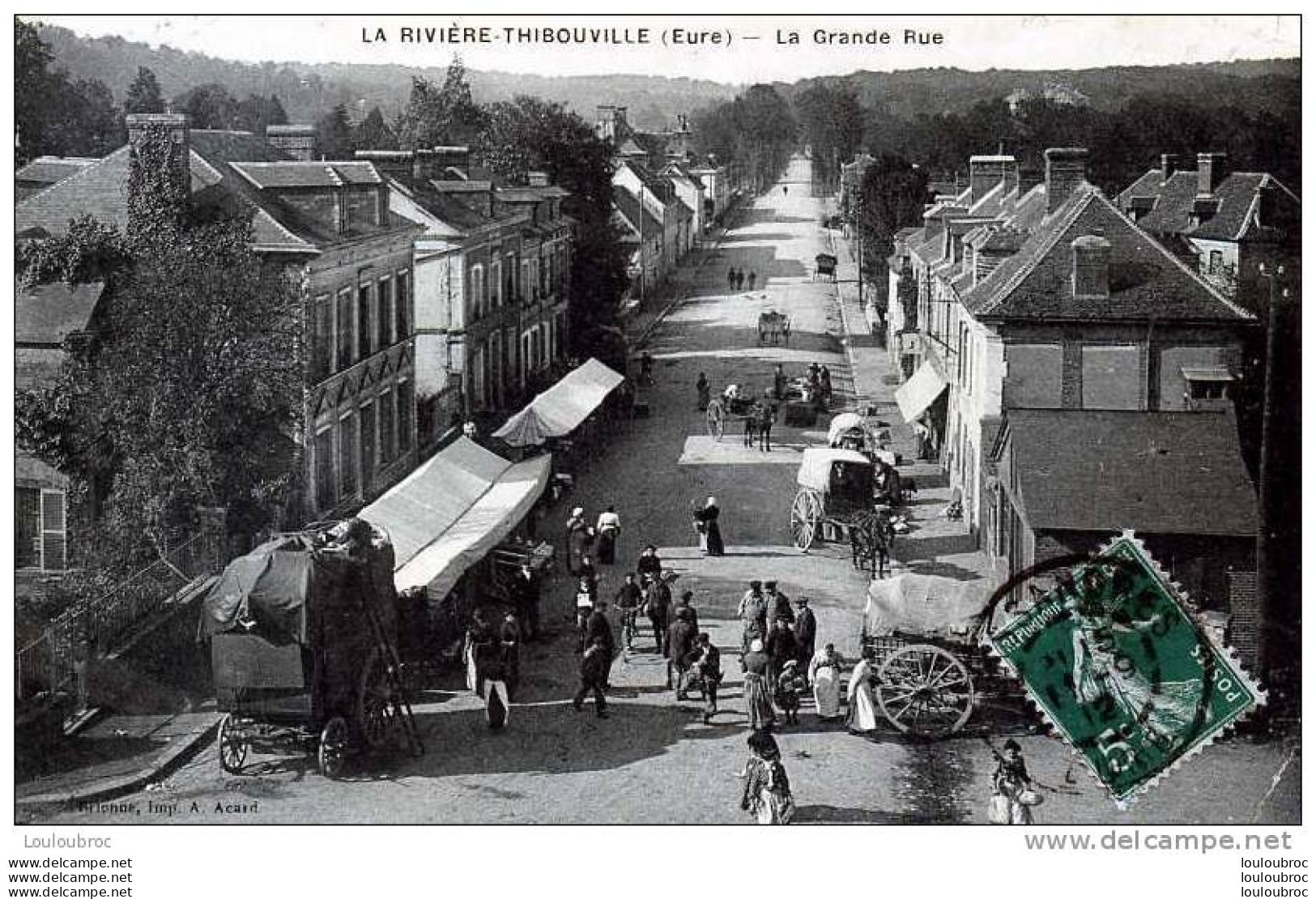 27 LA RIVIERE THIBOUVILLE LA GRANDE RUE EDIT ACARD - Andere & Zonder Classificatie