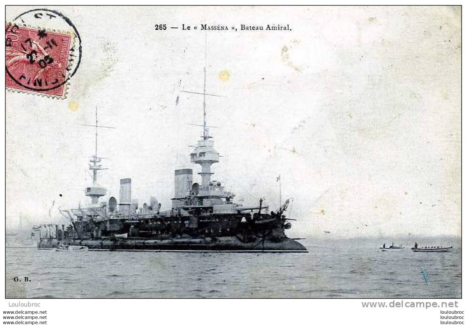 LE MASSENA BATEAU AMIRAL EDIT G.B. 1905 - Warships