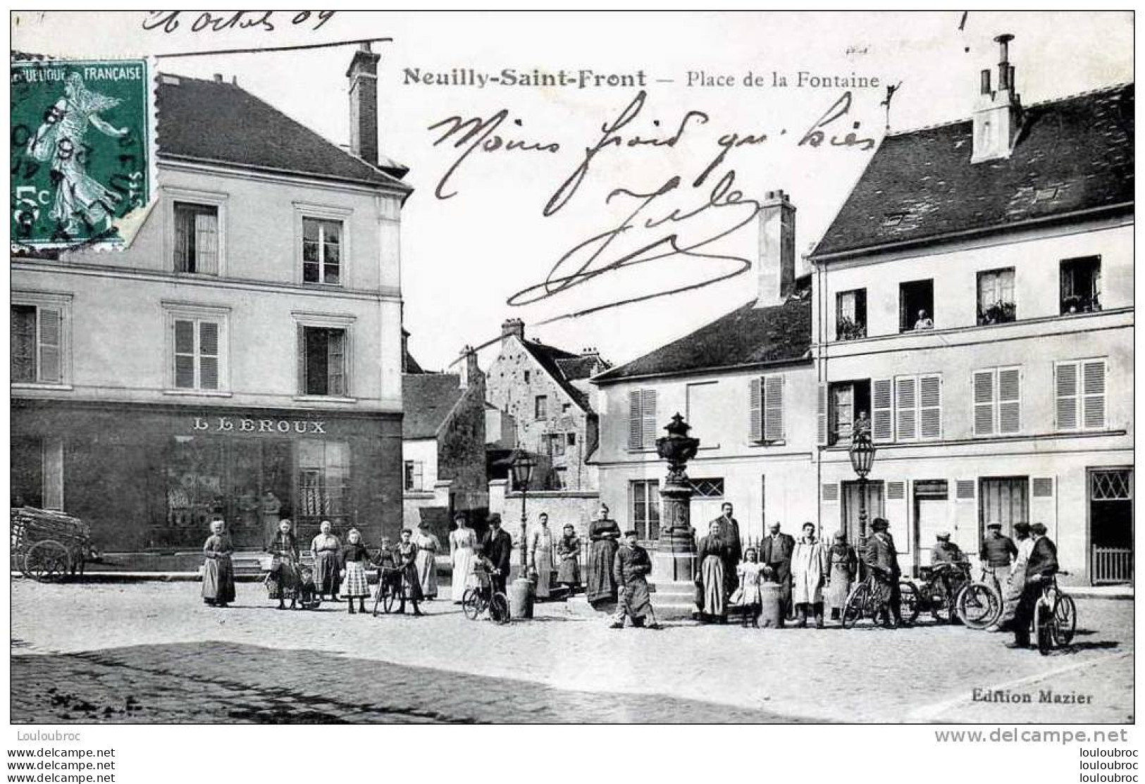 02 NEUILLY SAINT FRONT PLACE DE LA FONTAINE - Sonstige & Ohne Zuordnung