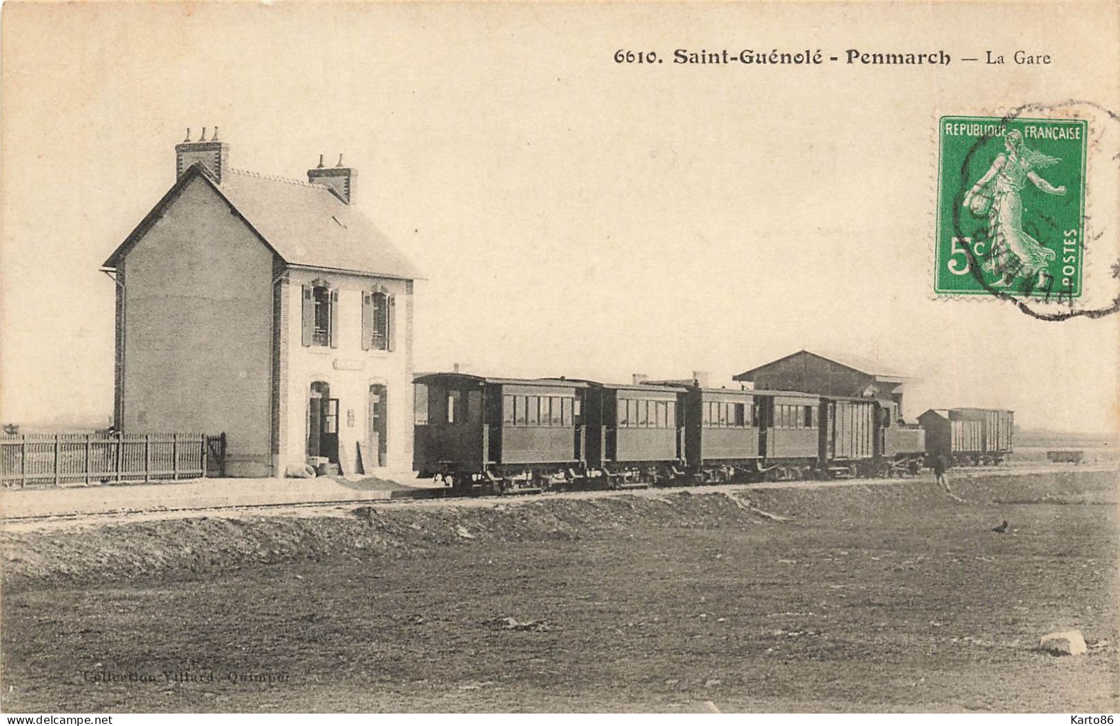 St Guénolé Penmarch , Penmarc'h * La Gare * Train Machine * Ligne Chemin De Fer Finistère - Penmarch