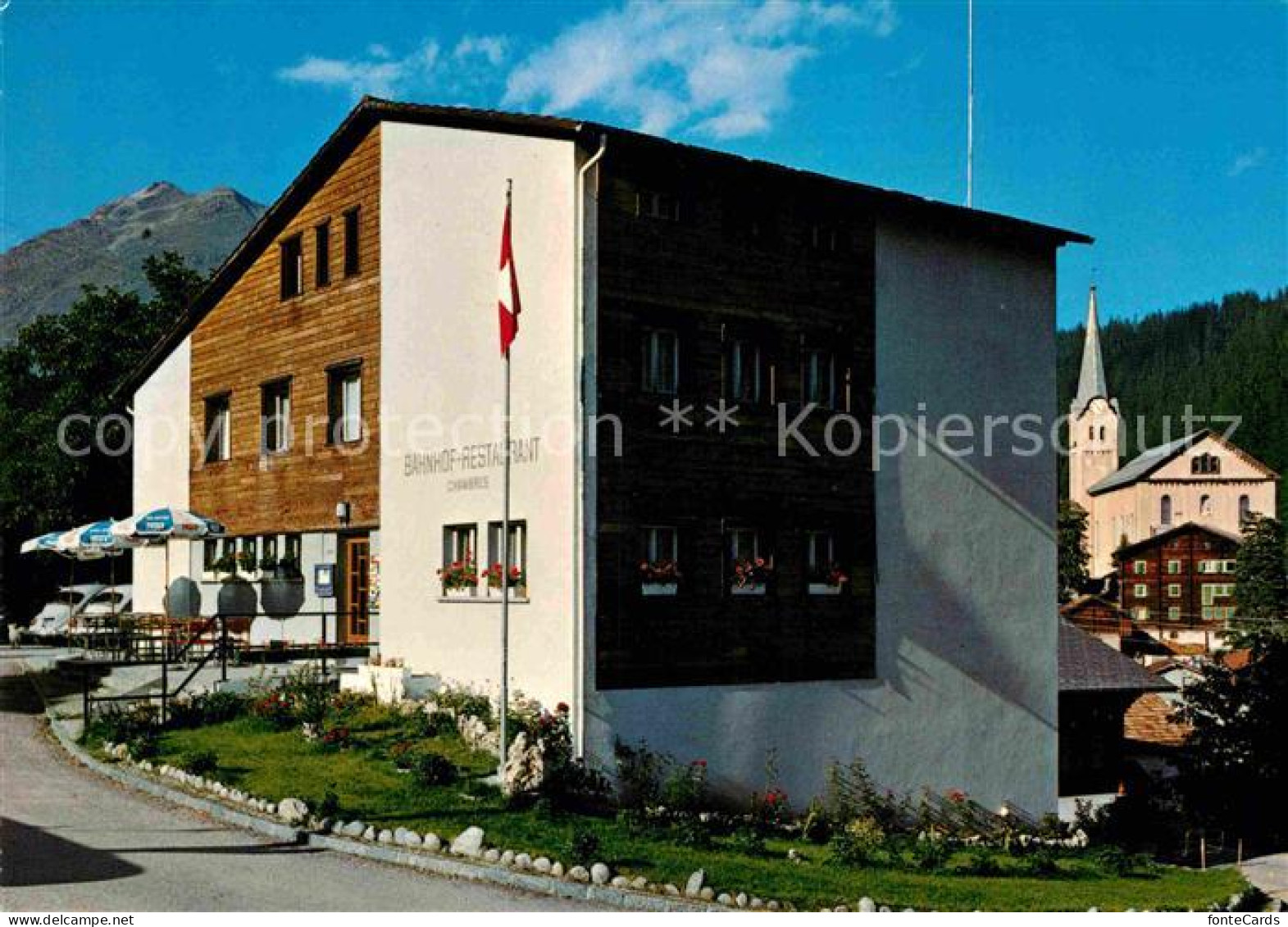 12778079 Fiesch Pension Restaurant Bahnhof Fiesch - Altri & Non Classificati