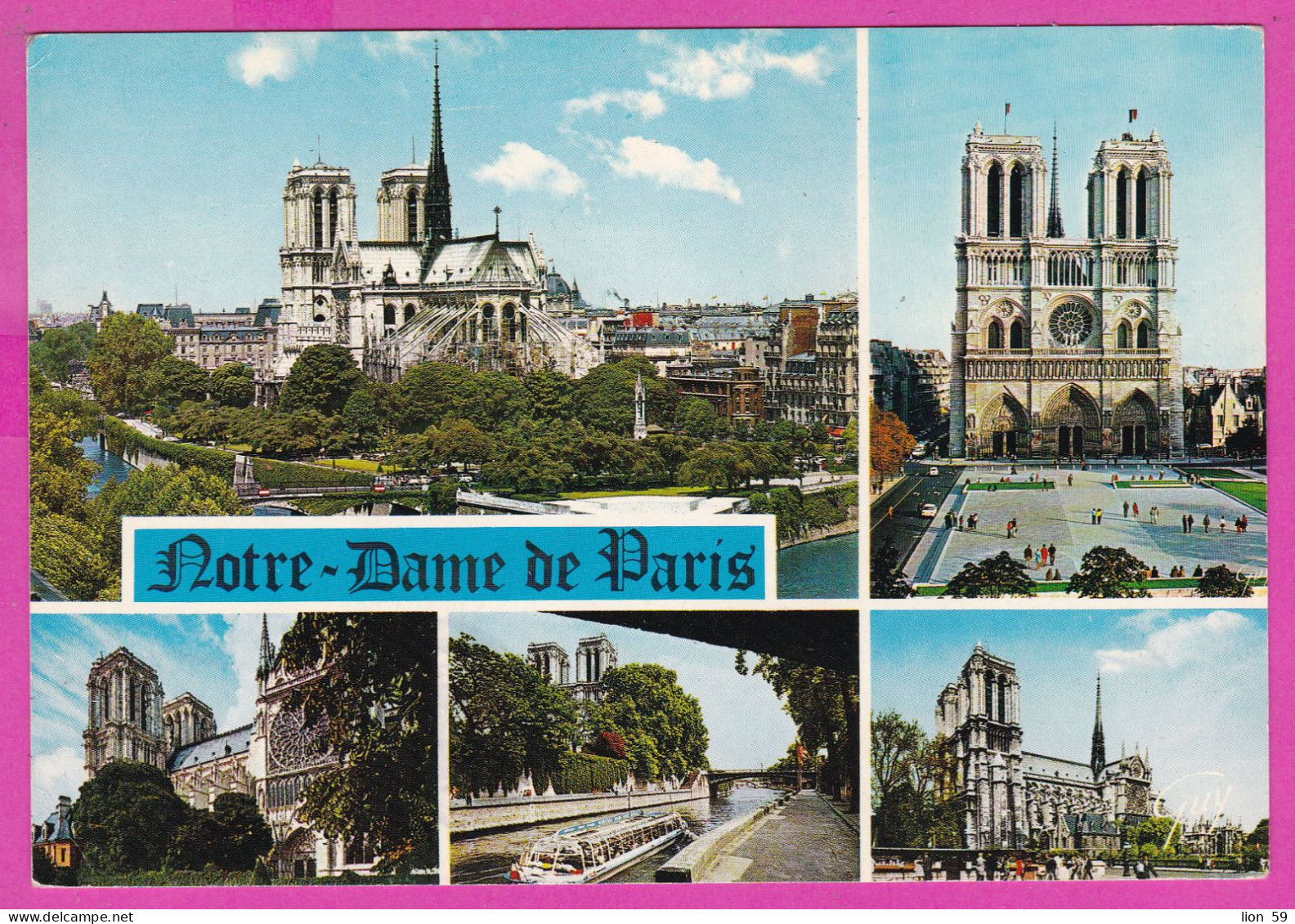 294101 / France - Notre-Dame De PARIS 5 View PC 1986 Paris USED 2.70 Fr. - 18.09.1986 Machine Stamps (ATM) - 1985 Papel « Carrier »