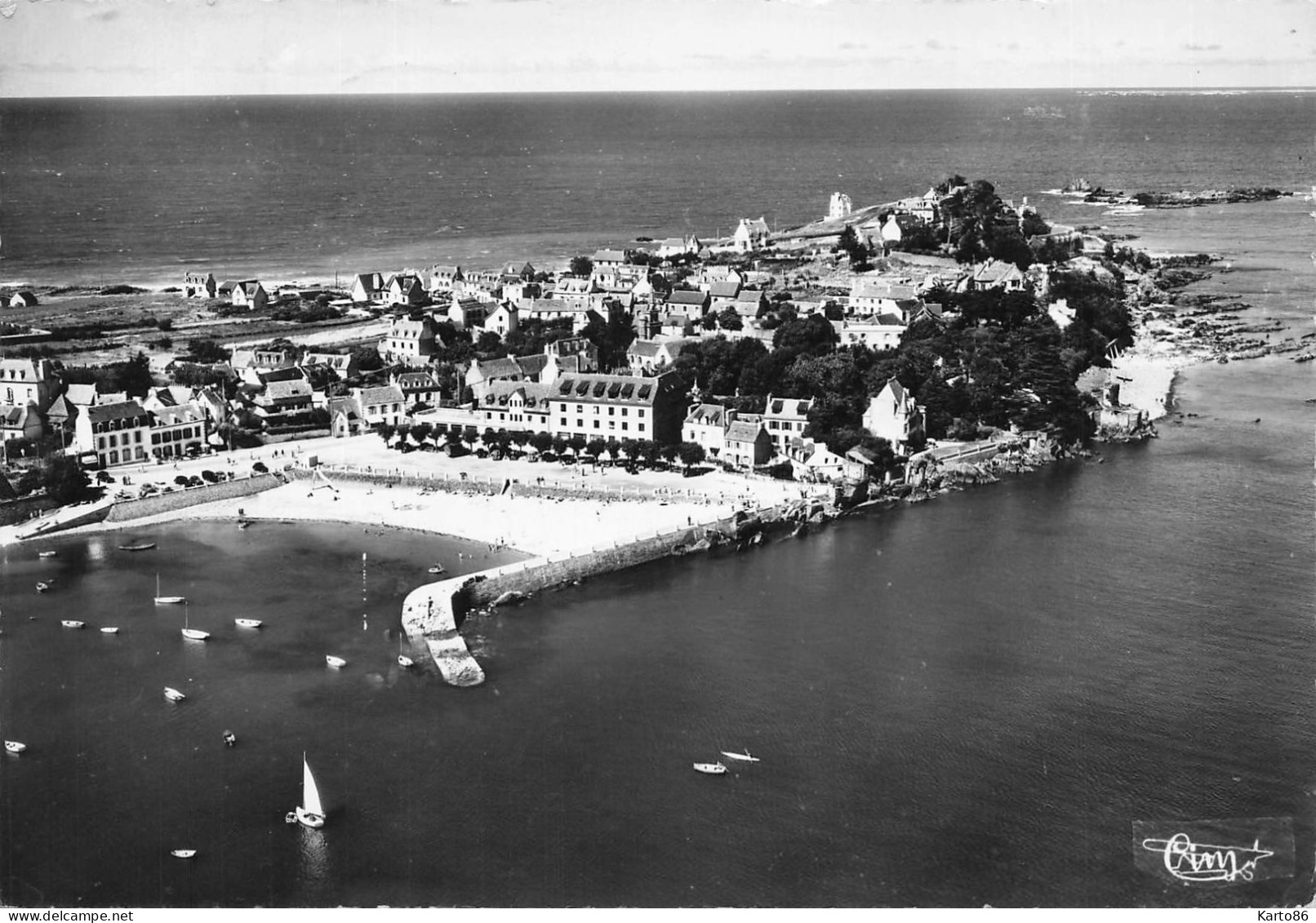 Locquirec * Vue Générale Aérienne Du Village - Locquirec