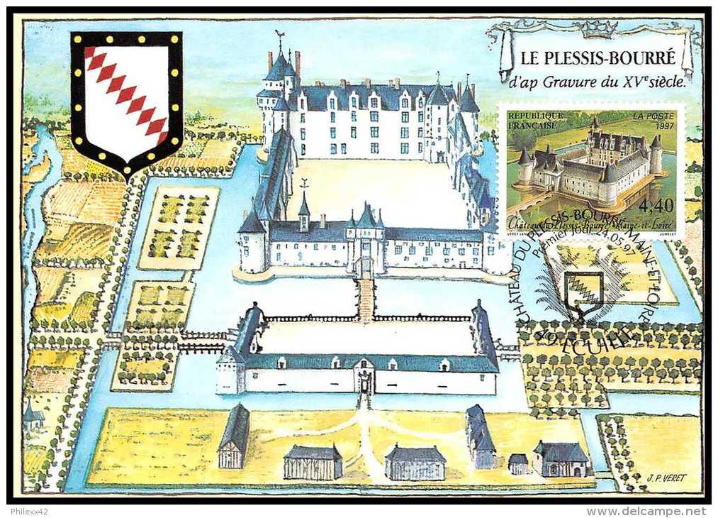 4917/ Carte Maximum France N°3081 Château (castle) Du Plessis-Bourré. Maine Et Loire - 1990-1999