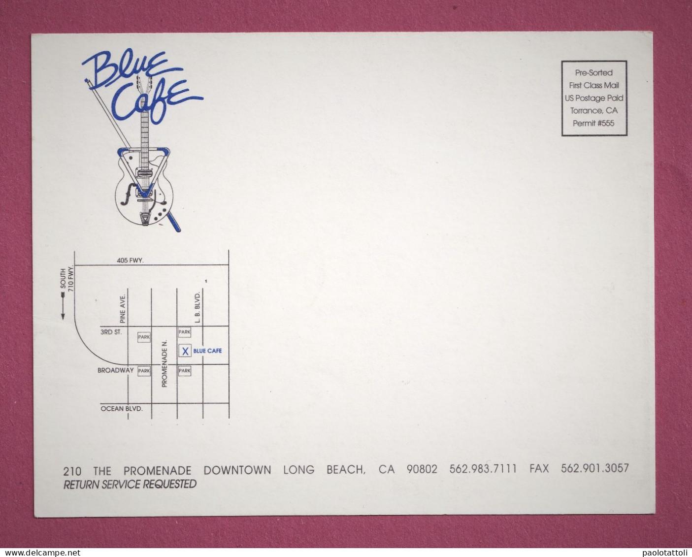 Blue Cafè. Long Beach, California- July 2000, Show Programm. 140x 110mm. - Programs