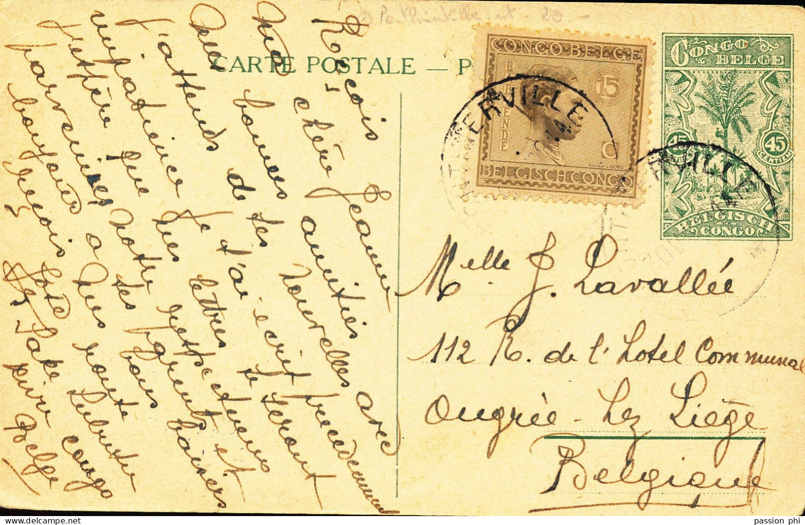 BELGIAN CONGO  PPS SBEP 66 VIEW 26 USED - Stamped Stationery