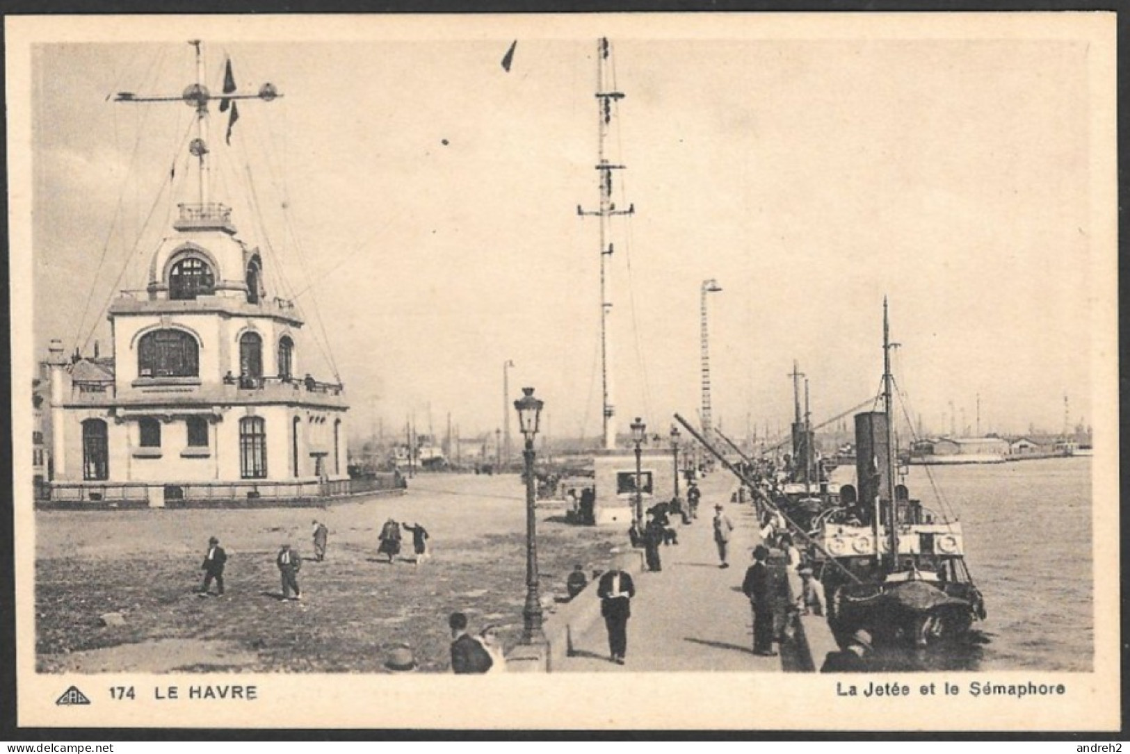 Le Havre  France - C.P.A.  No: 174 - La Jetée Et Le Sémaphore - Art Photomécaniques - Non Classés