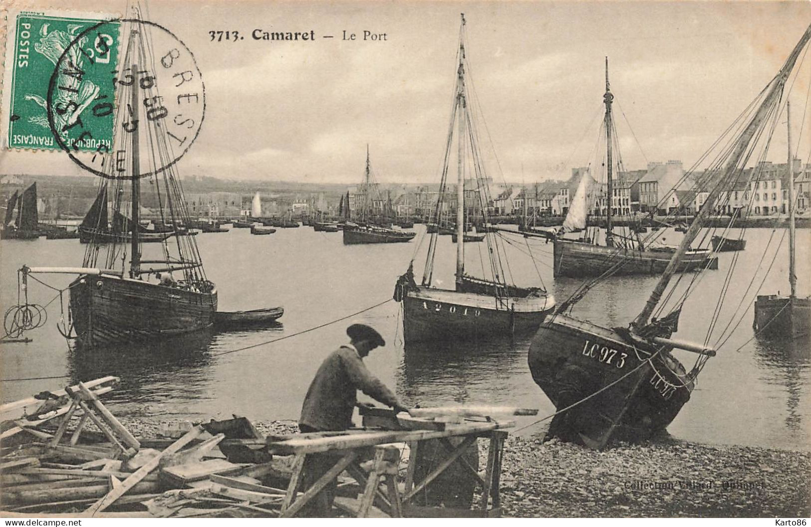 Camaret * Le Port * Pêcheur Marin Métier Bois * Bateaux De Pêche - Camaret-sur-Mer