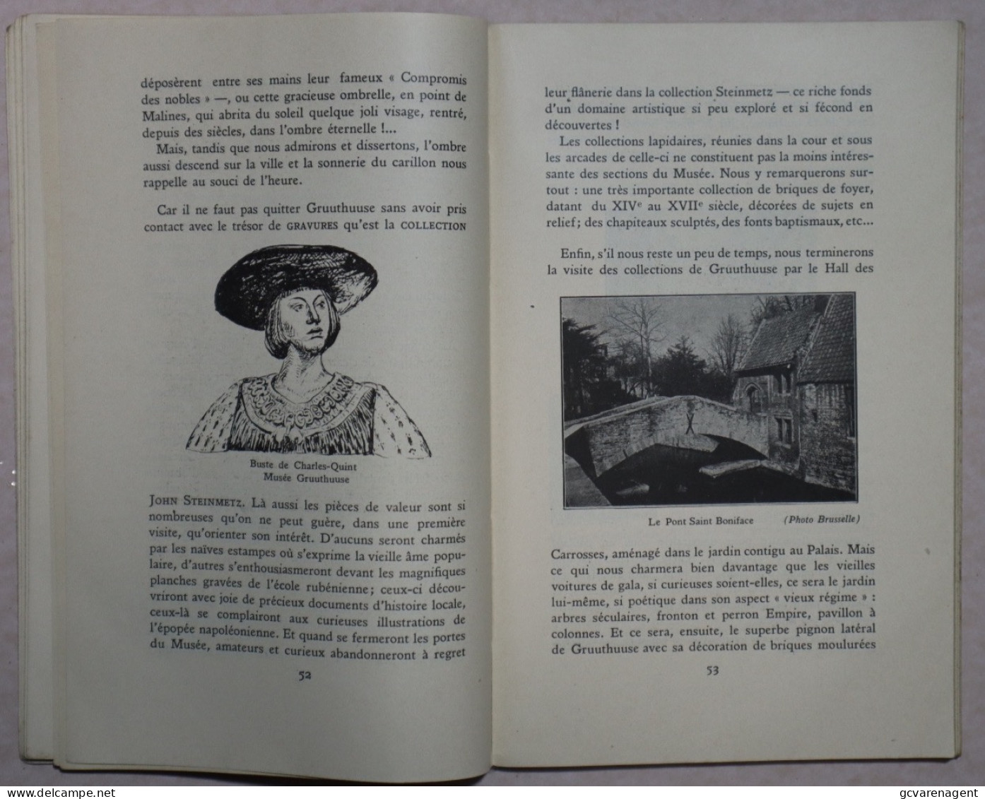 A TRAVERS BRUGES PROMENADES ARTISTIQUES ET PITTORESQUES 1) EDITION - 159 PAGES. BON ETAT  210 X 135 MM  ZIE AFBEELDINGEN - België