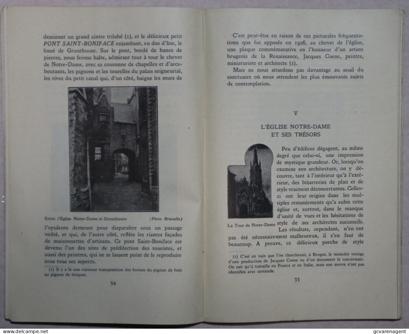 A TRAVERS BRUGES PROMENADES ARTISTIQUES ET PITTORESQUES 1) EDITION - 159 PAGES. BON ETAT  210 X 135 MM  ZIE AFBEELDINGEN - België