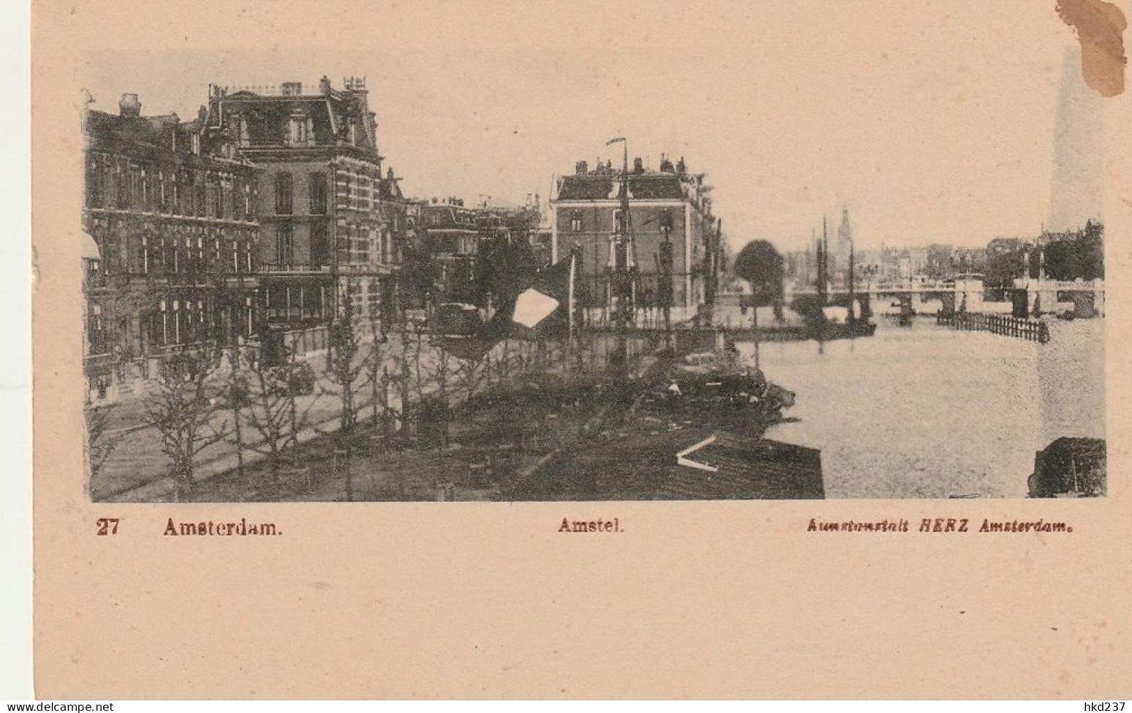 Amsterdam Amstel Scheepvaart Sarphatiekade En Hooge Sluis Vanaf Amsteldijk   4822 - Amsterdam