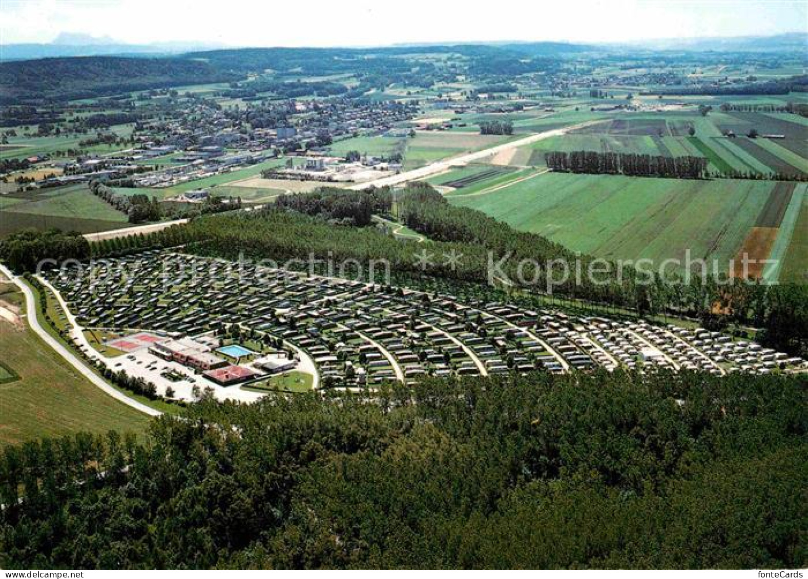 12768089 Avenches Camping Les Joncs Fliegeraufnahme Avenches - Andere & Zonder Classificatie