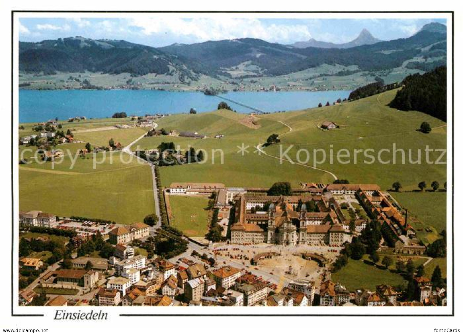 12768077 Einsiedeln SZ Kloster Maria Einsiedeln Fliegeraufnahme Einsiedeln - Sonstige & Ohne Zuordnung