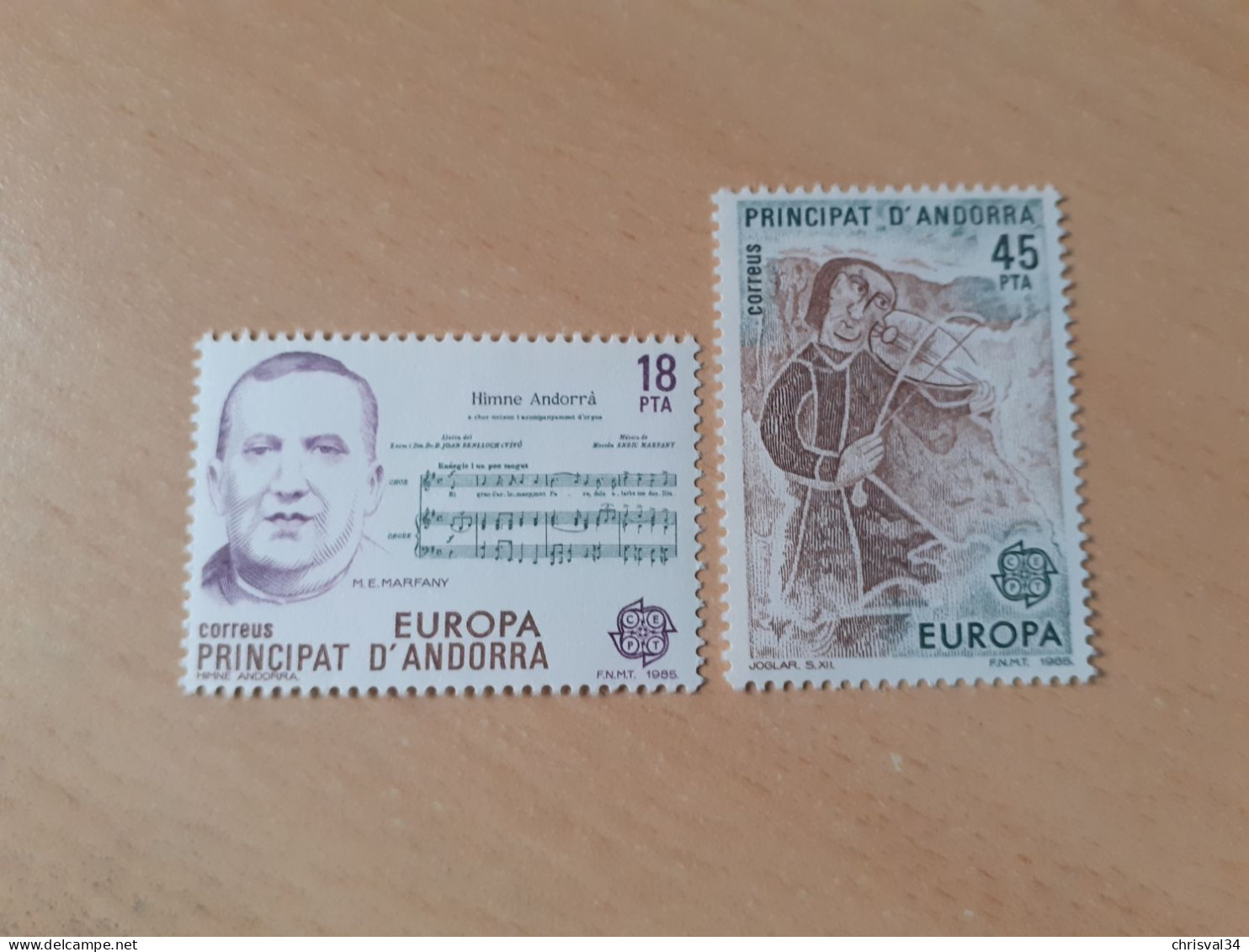 TIMBRES   ANDORRE  ESPAGNOL   EUROPA   1985   N  172  /  173   NEUFS   LUXE** - 1985