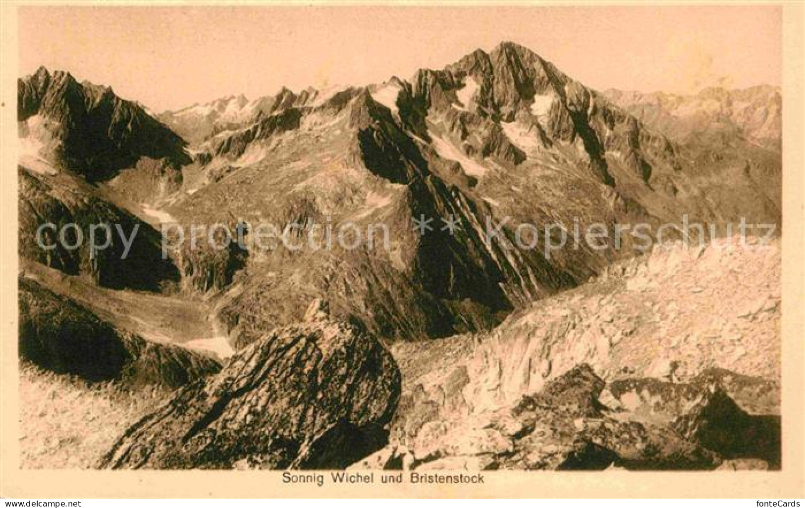 12767779 Sunnig Wichel Und Bristenstock Gebirgspanorama Glarner Alpen Sunnig Wic - Altri & Non Classificati