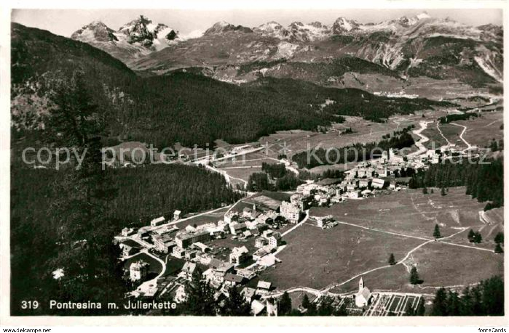 12767777 Pontresina Panorama Mit Julierkette Pontresina - Sonstige & Ohne Zuordnung