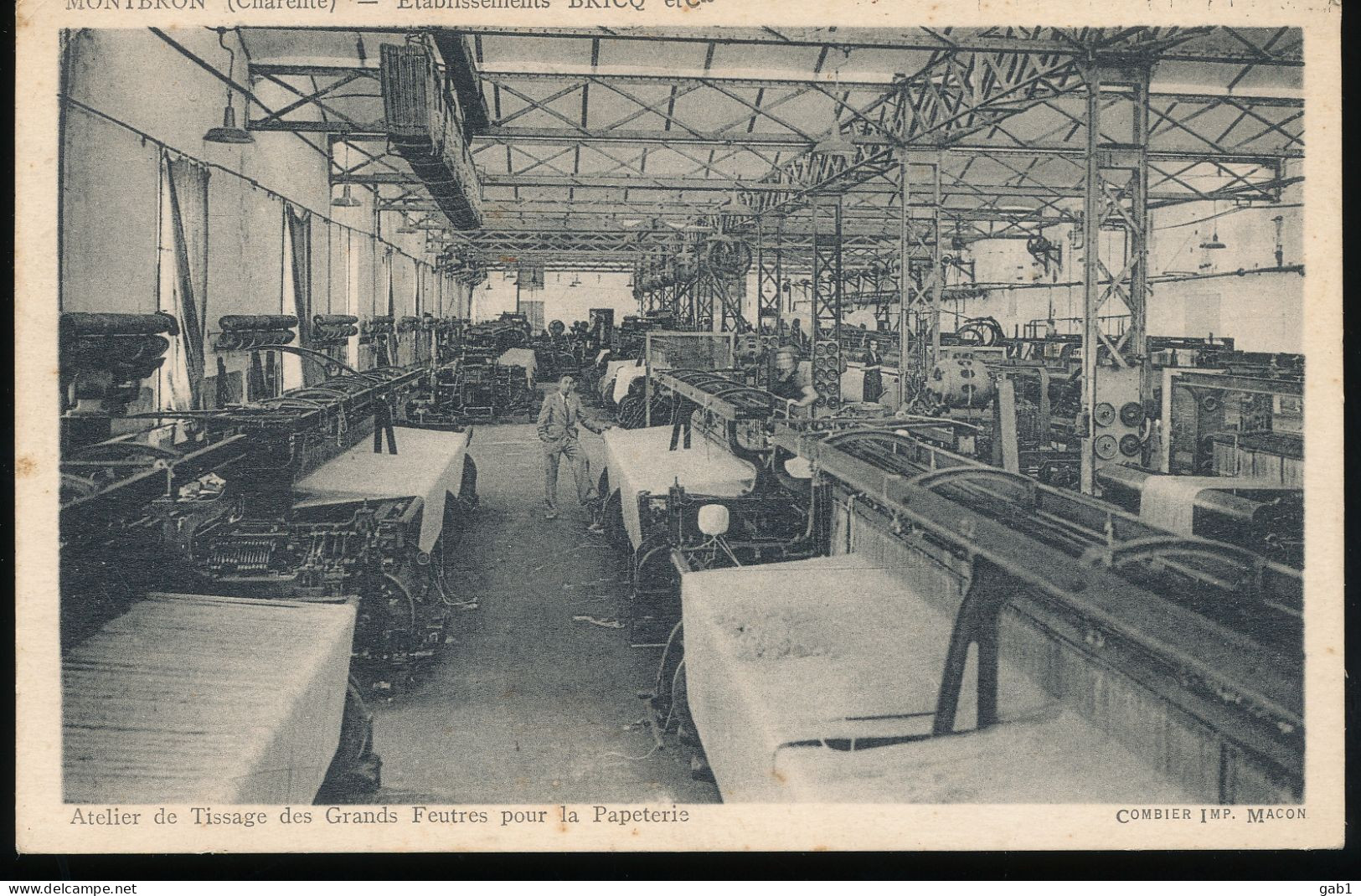 16 -- Montbron -- Etablissement Bricq Et Cie , Atelier De Tissage Des Feutres Pour La Papeterie - Otros & Sin Clasificación