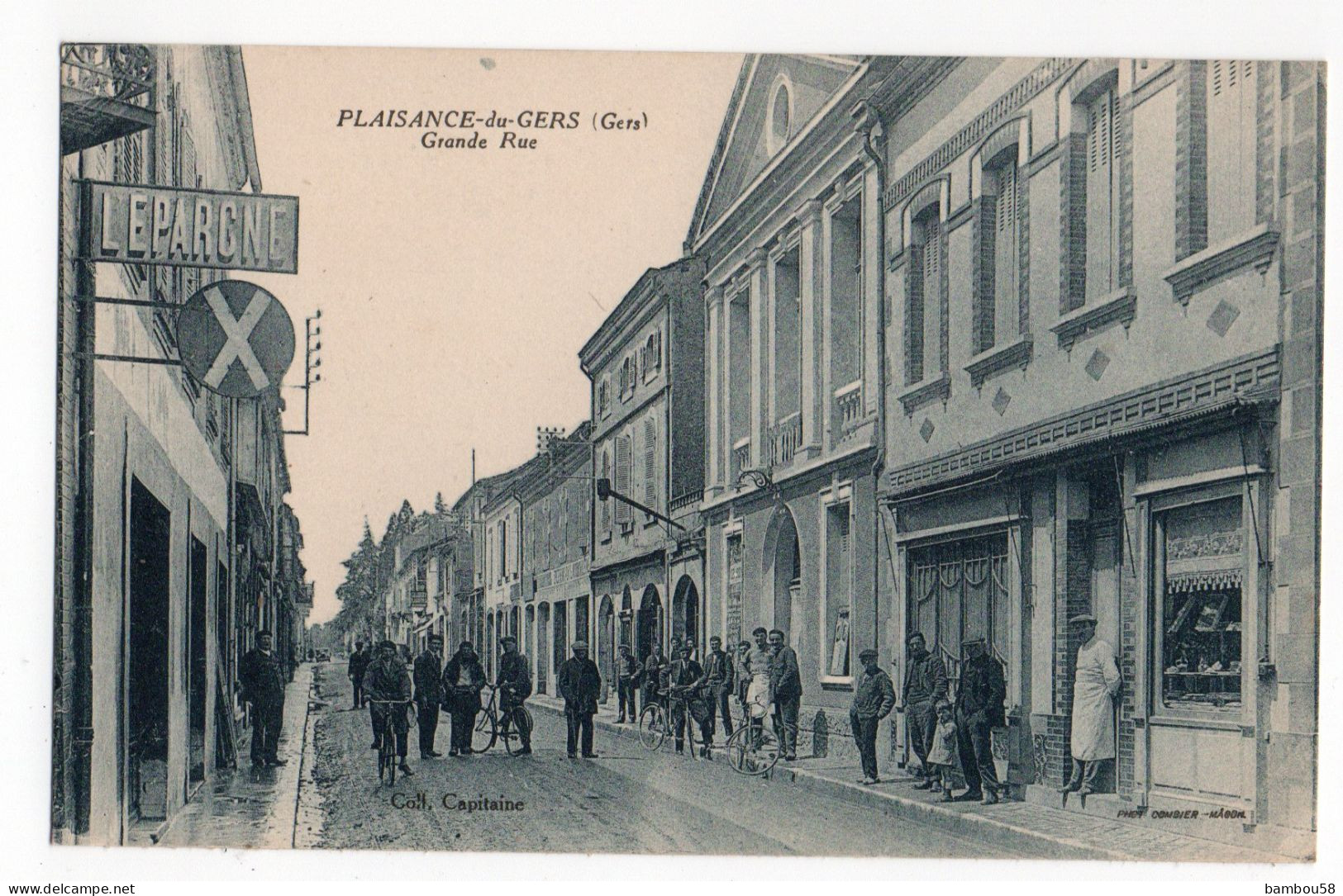 PLAISANCE * GERS * GRANDE RUE * L'EPARGNE * Coll. Capitaine * Phot. Combier, Macon * Animation Importante - Altri & Non Classificati