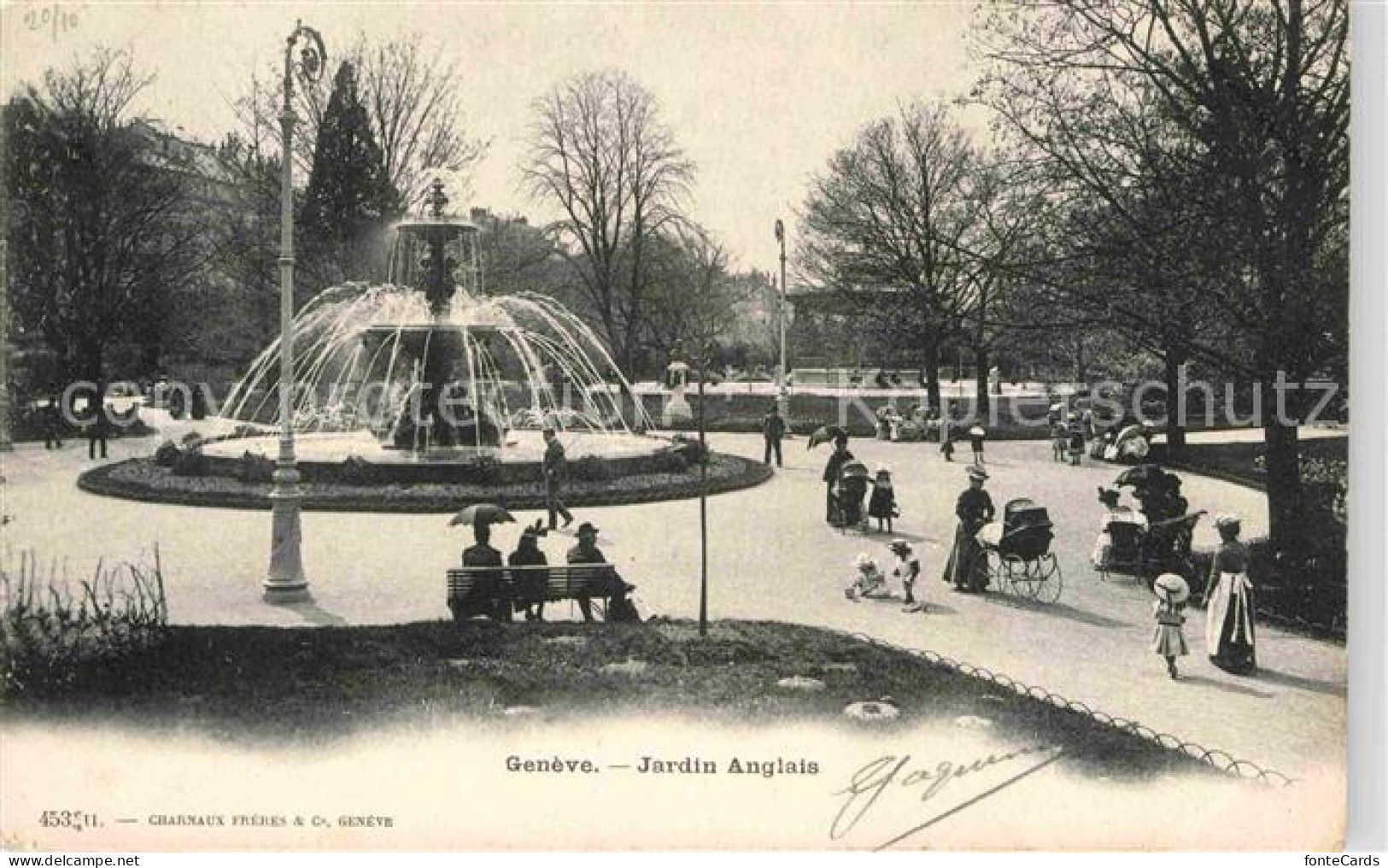 12767617 Geneve GE Jardin Anglais Fontaine Geneve - Andere & Zonder Classificatie