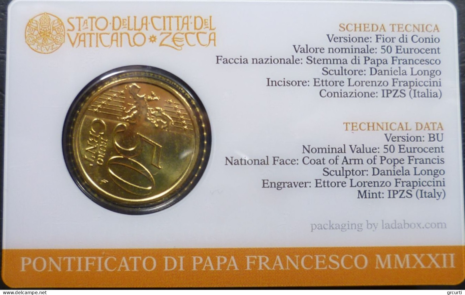 Vaticano - 50 Centesimi 2022 - Coincard N. 13 - UC# 6 - Vatican