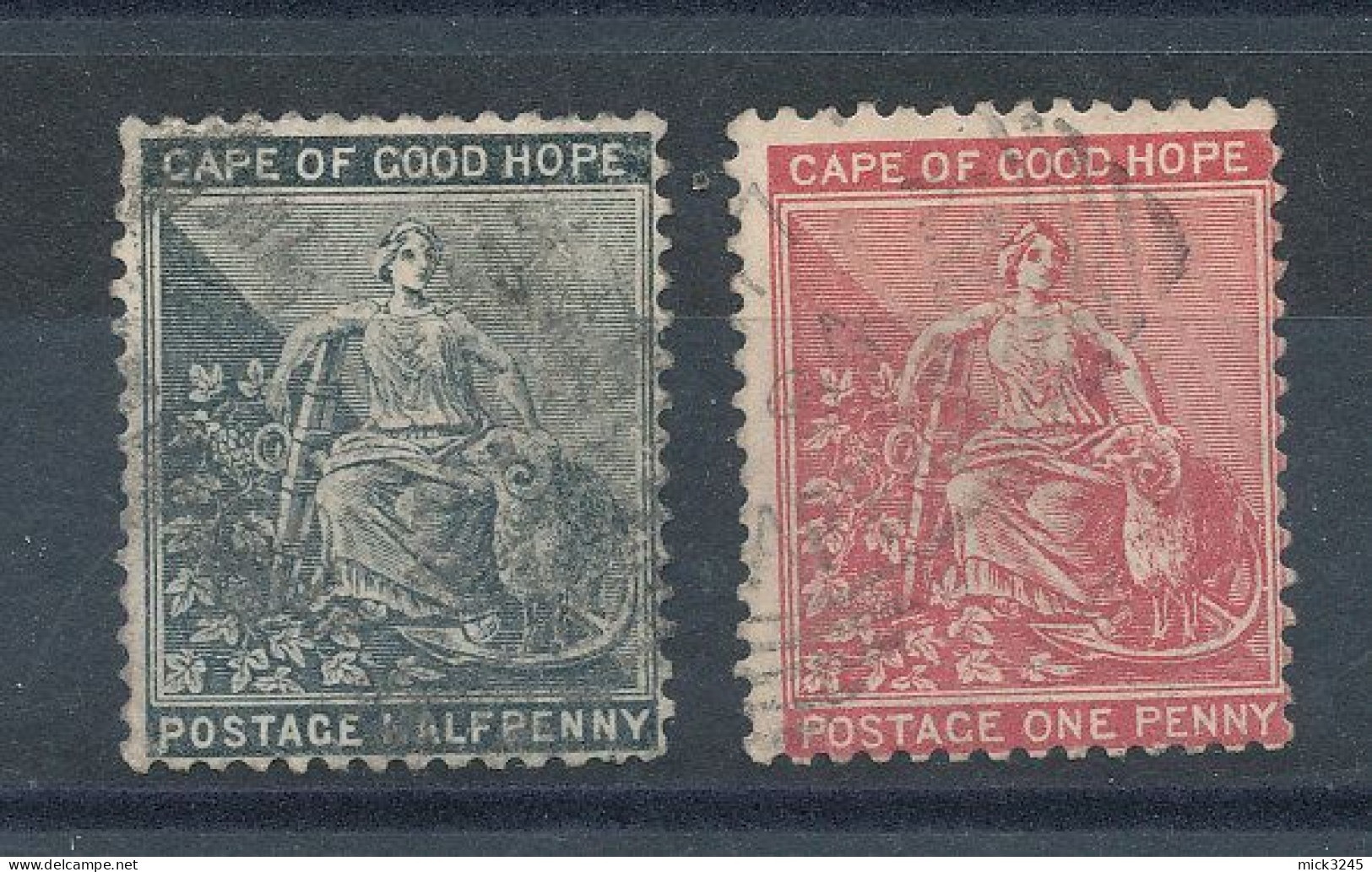 Cap De Bonne Espérance N°26 Et 27(o) - Cape Of Good Hope (1853-1904)