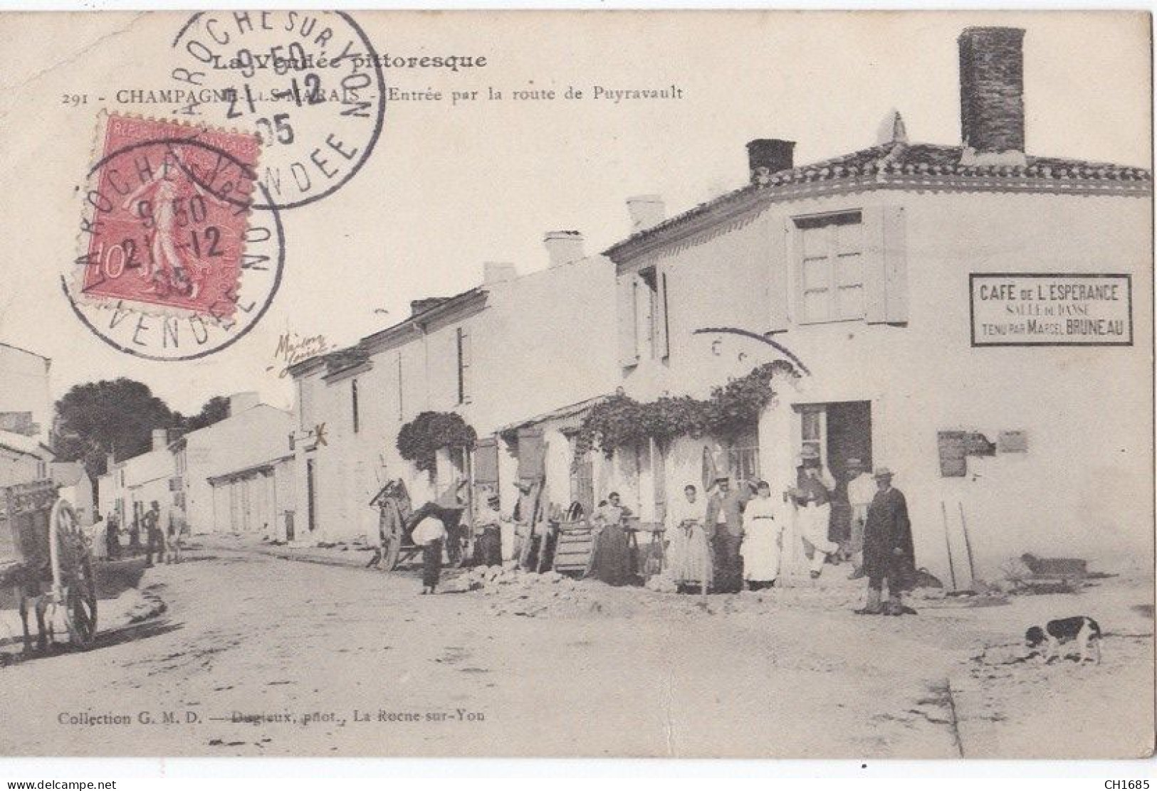 CHAMPAGNE-les-MARAIS  (85) Café De L'Espérance - Autres & Non Classés