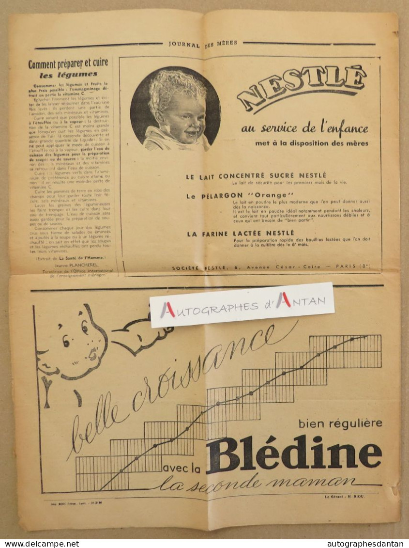 ● Journal Des Mères Et Des Oeuvres Lyonnaises De L'enfance - Janvier 1947 - Trimestriel - Lyon - Andere & Zonder Classificatie