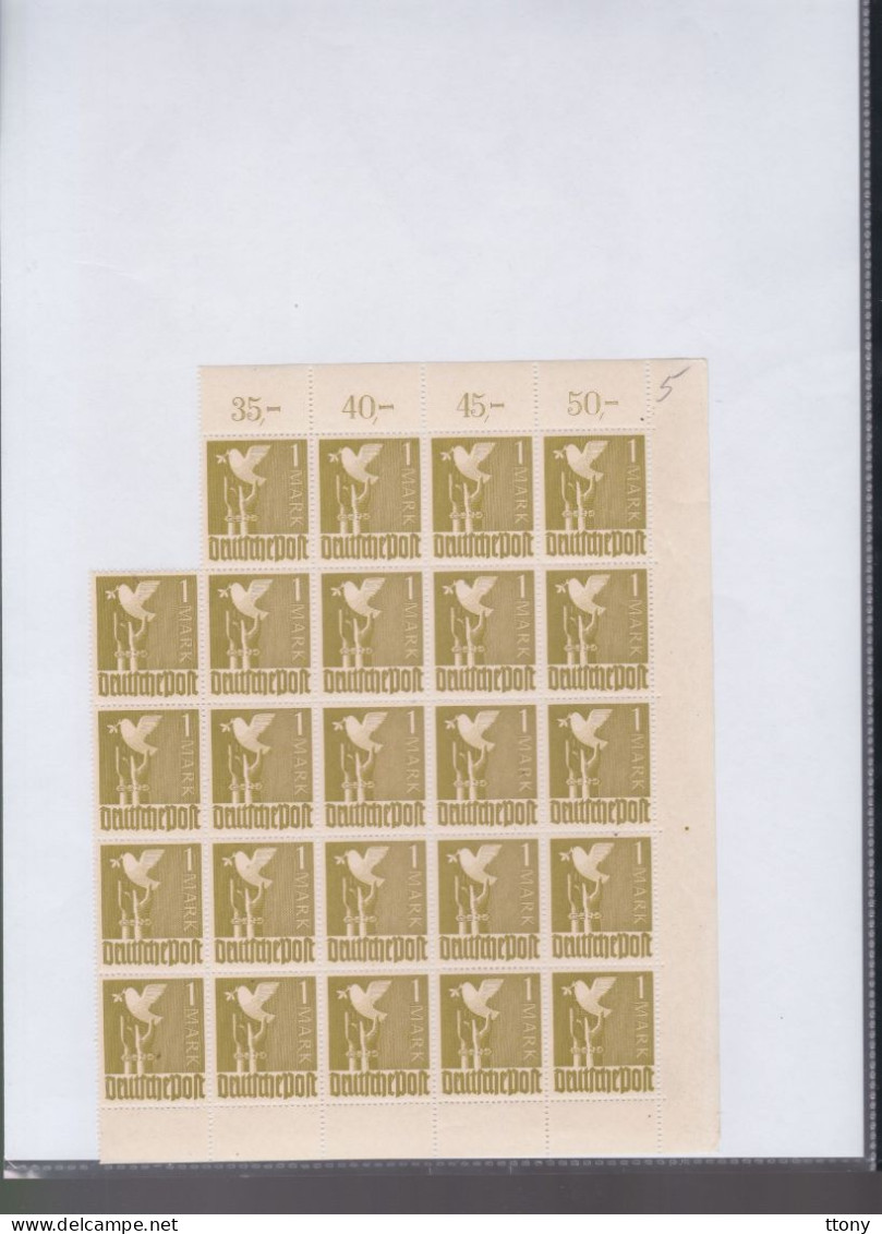 Un Bloc    24  Timbres   1 Mark   N°  959  **   Allemagne   Occupation Alliée   Zone Interalliée AAS   Deutsche Post - Ungebraucht