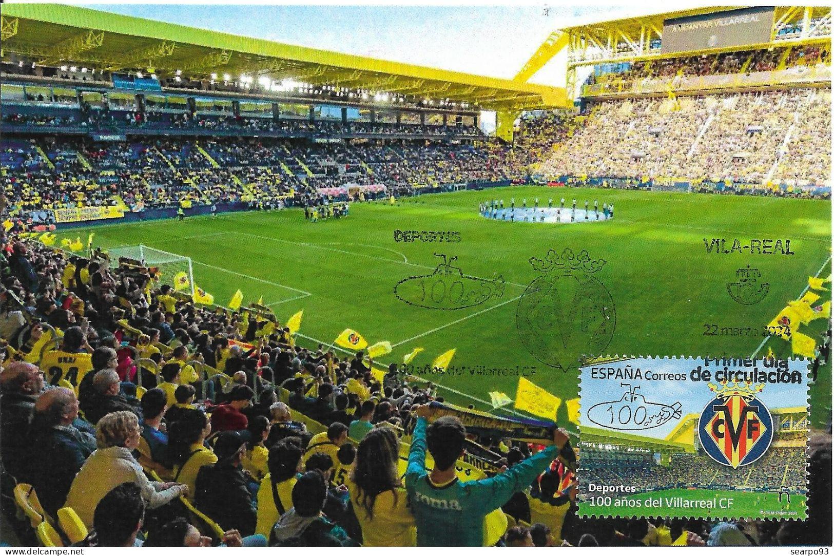 SPAIN. MAXICARD FIRST DAY. CERAMICA STADIUM. VILLARREAL. 2024 - Maximumkarten