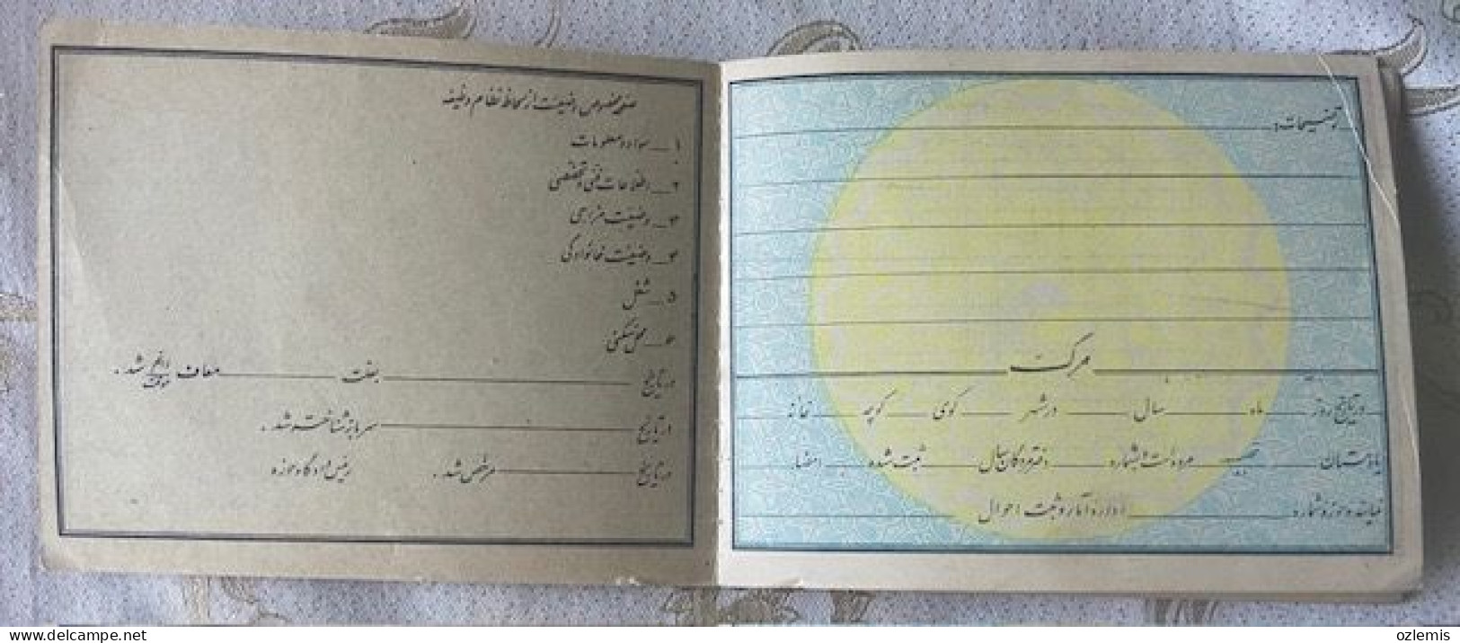 IRAN ,PASSPORT ,USED ,1932 ,6 PAGES ,VISA AND FISCALS