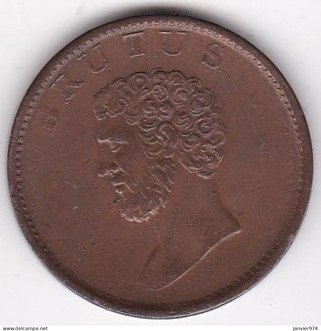 Royaume Uni. Half Penny Token BRUTUS  1809-1810 , En Cuivre - Commercio Esterno, Prova, Contromarca E Ribattitura