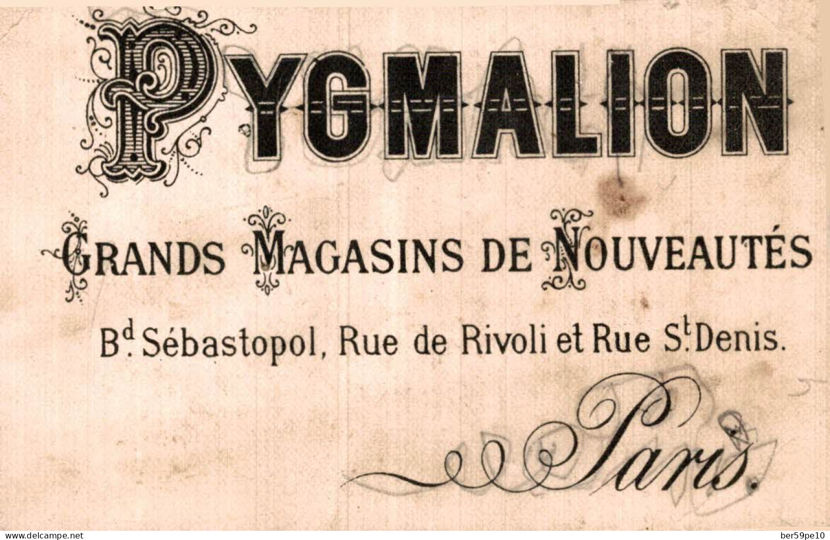 CHROMO A PYGMALION GRANDS MAGASINS DE NOUVEAUTES PARIS LE PORTUGAL DRAPEAU TIMBRE - Sonstige & Ohne Zuordnung
