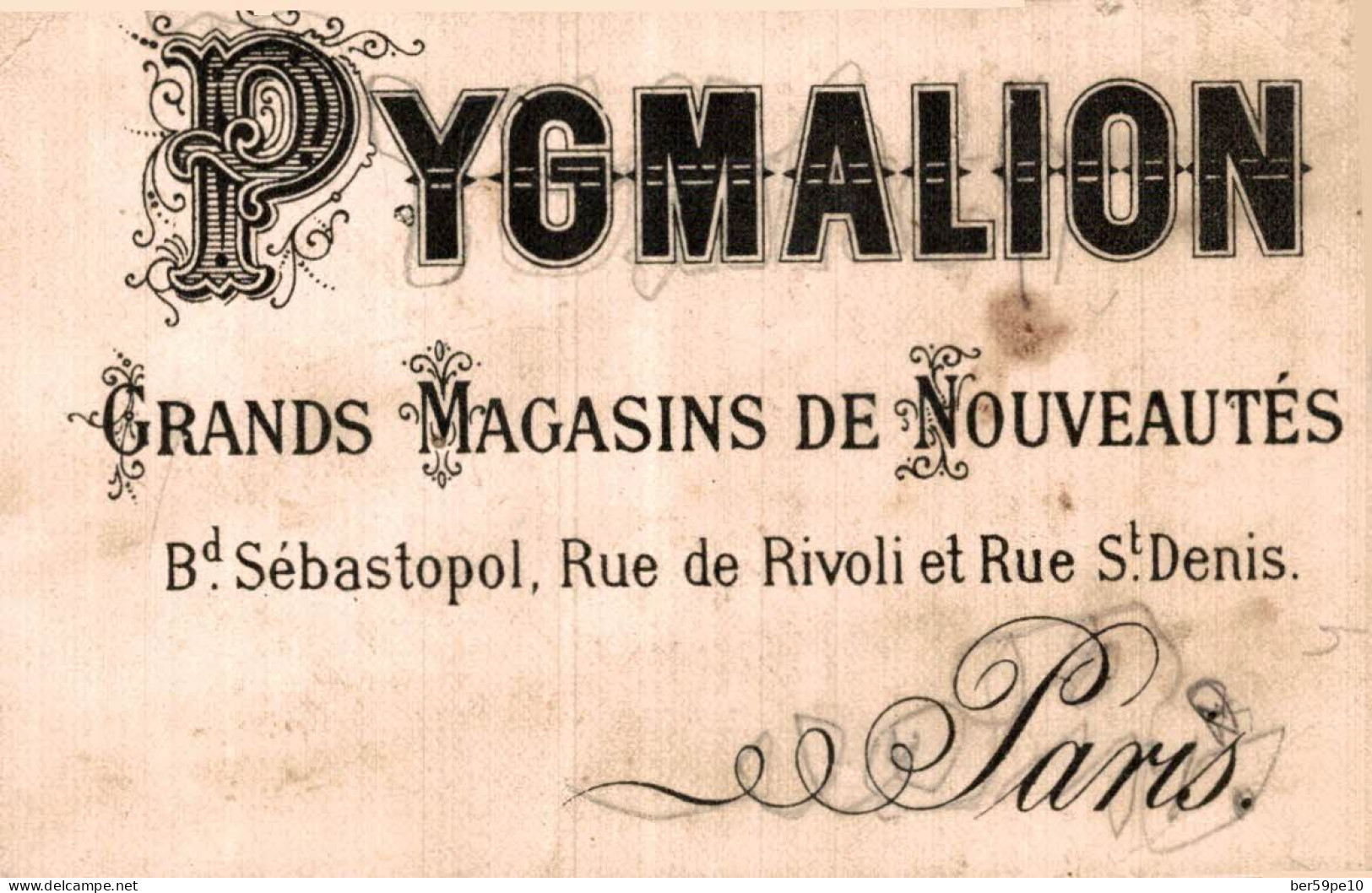 CHROMO A PYGMALION GRANDS MAGASINS DE NOUVEAUTES PARIS LE PORTUGAL DRAPEAU TIMBRE - Altri & Non Classificati