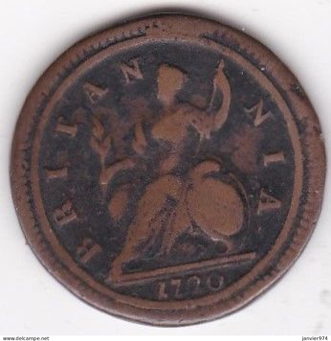 Grande Bretagne. Half Penny 1720, George I, En Cuivre, KM# 549, - B. 1/2 Penny