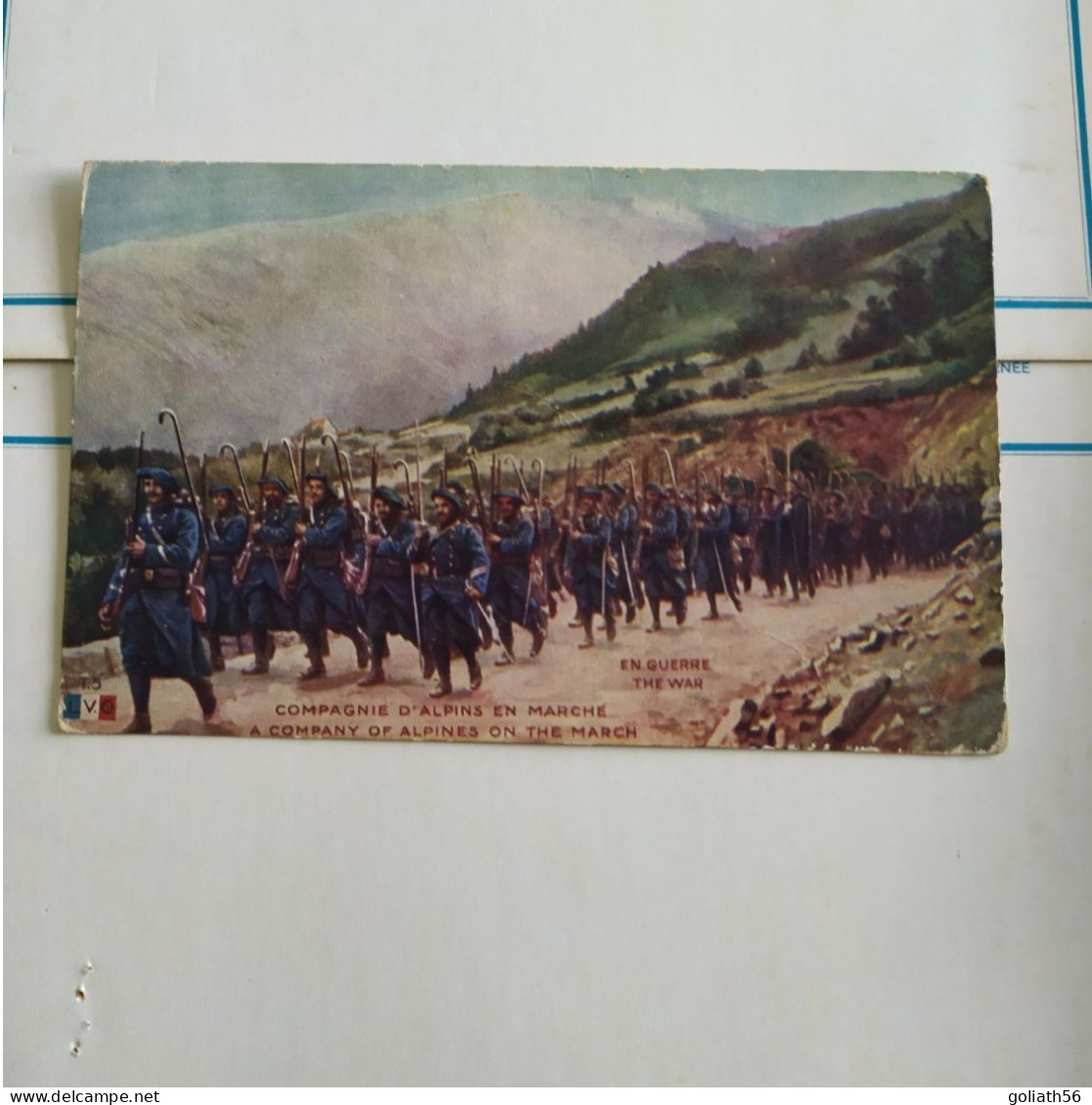 CPA  En Guerre - Compagnie D'Alpins En Marche - Carte Animée - War 1914-18
