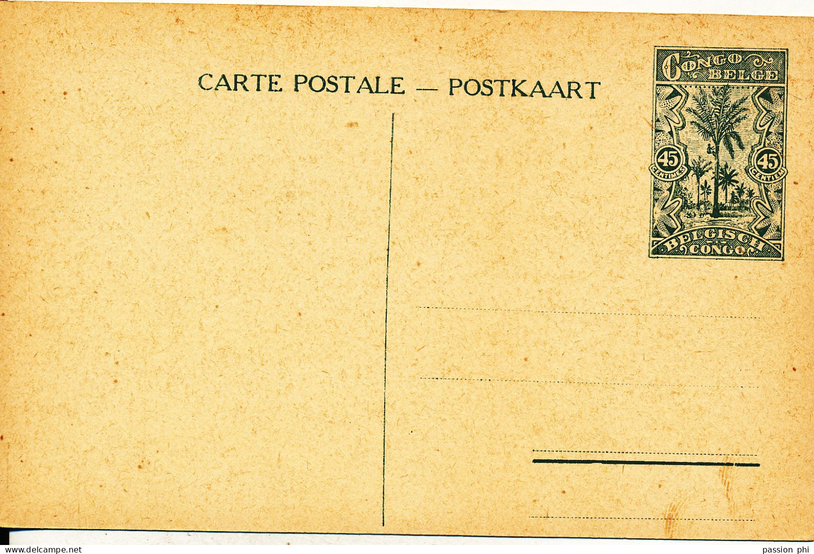 BELGIAN CONGO  PPS SBEP 66 VIEW 15 UNUSED - Postwaardestukken