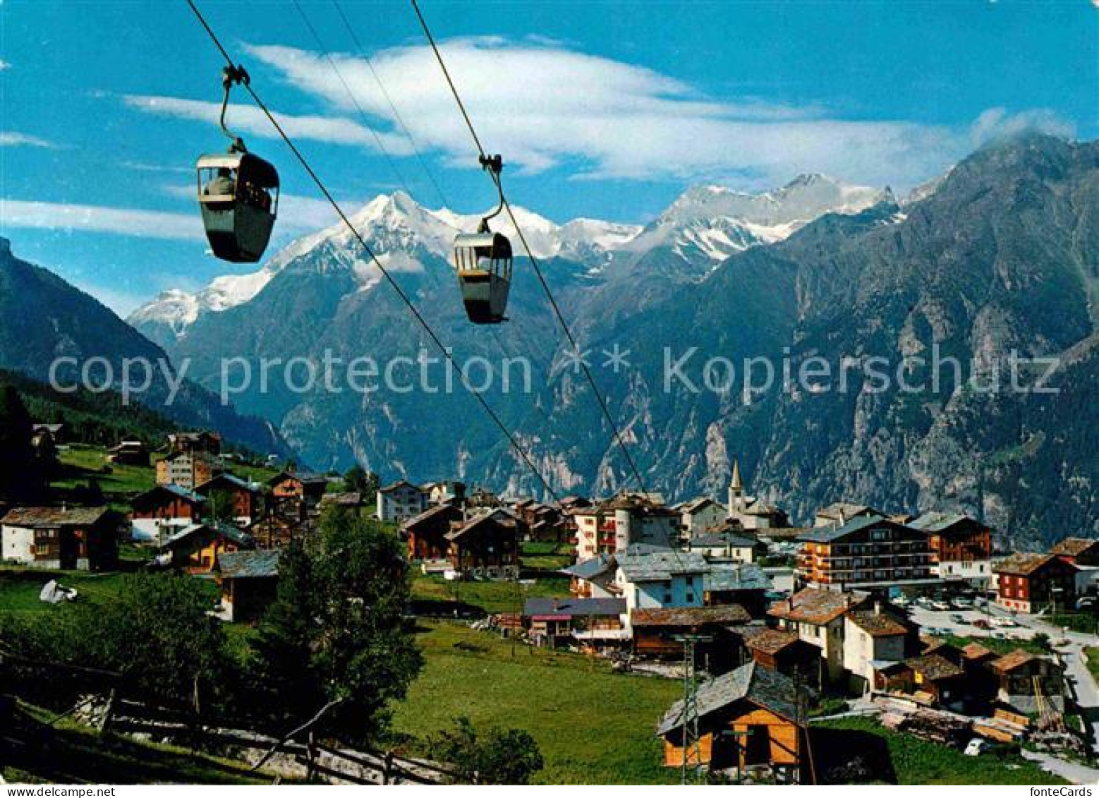 12755279 Graechen VS Sesselbahn Graechen Hannigalp Weisshorn Bishorn Barrhoerner - Sonstige & Ohne Zuordnung